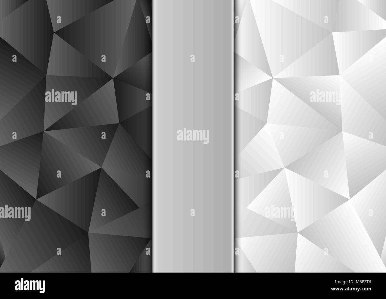 Black and white color polygon abstract background modern design, Vector