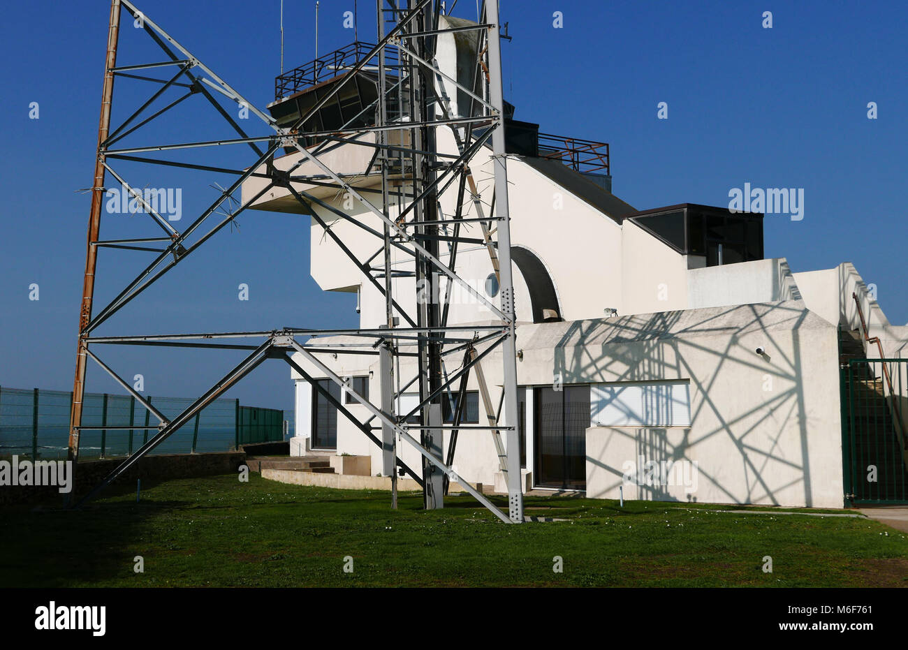 Piriac-sur-Mer, Semaphore of the Pointe du Castelli, Loire-Atlantique, Pays de la Loire, France, Europe Stock Photo