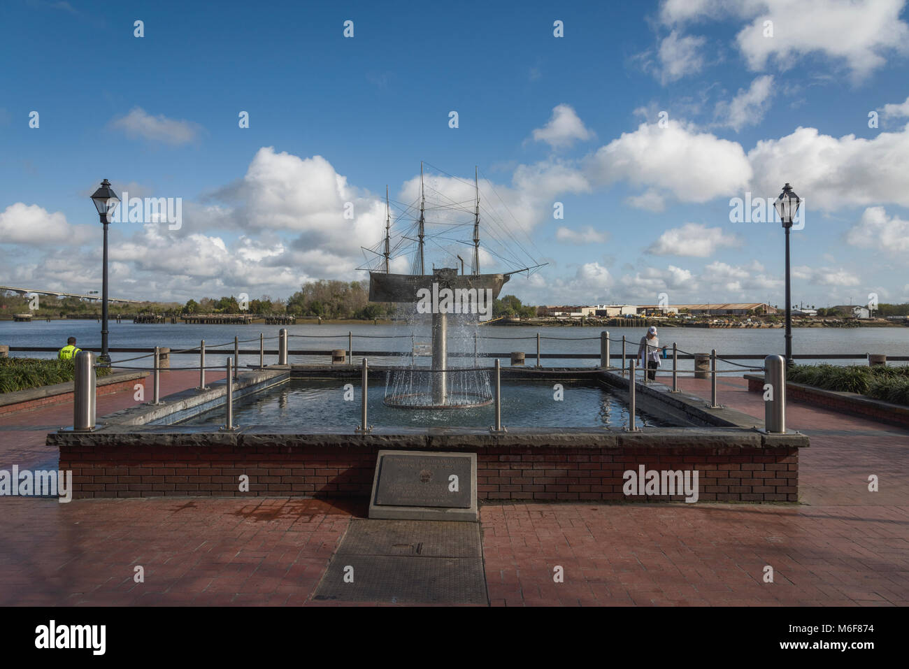 Ship Monument and memorial from the Propeller Club as seen on River