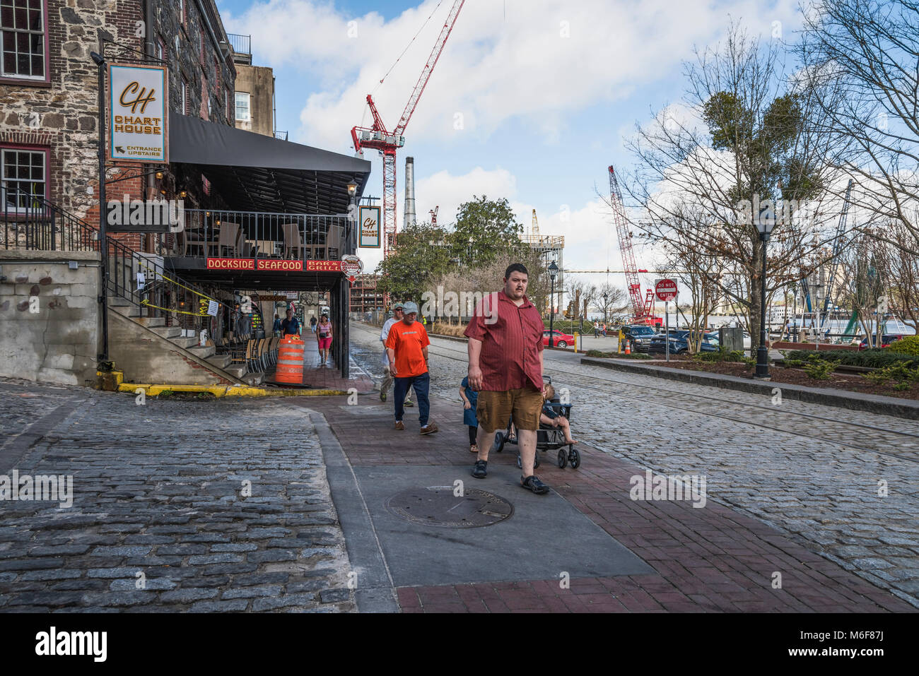 Dockside Seafood Bar & Grill as seen on River Street in Sanvannah