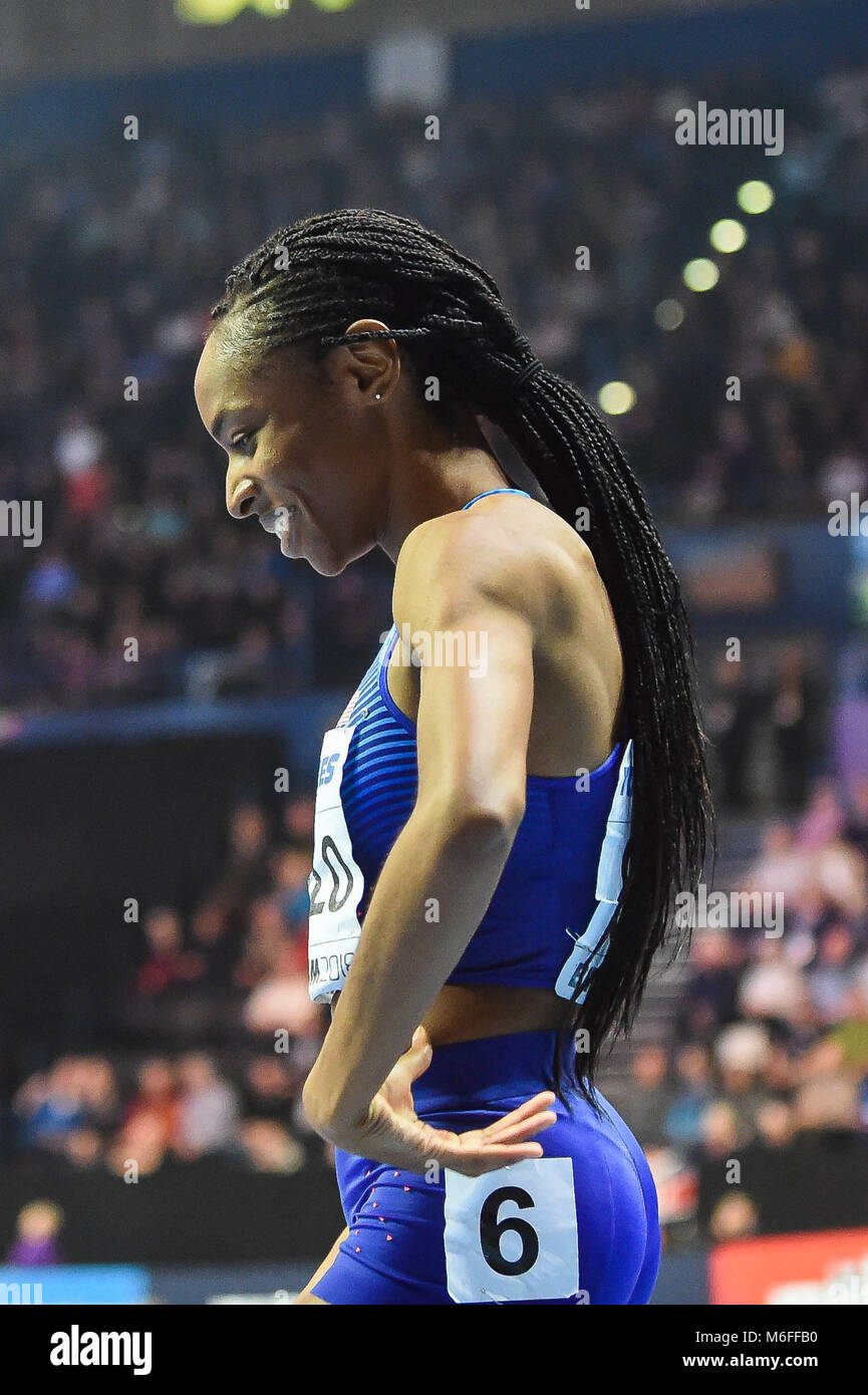 March 3, 2018 Courtney Okolo of the United States winning 200 meter at
