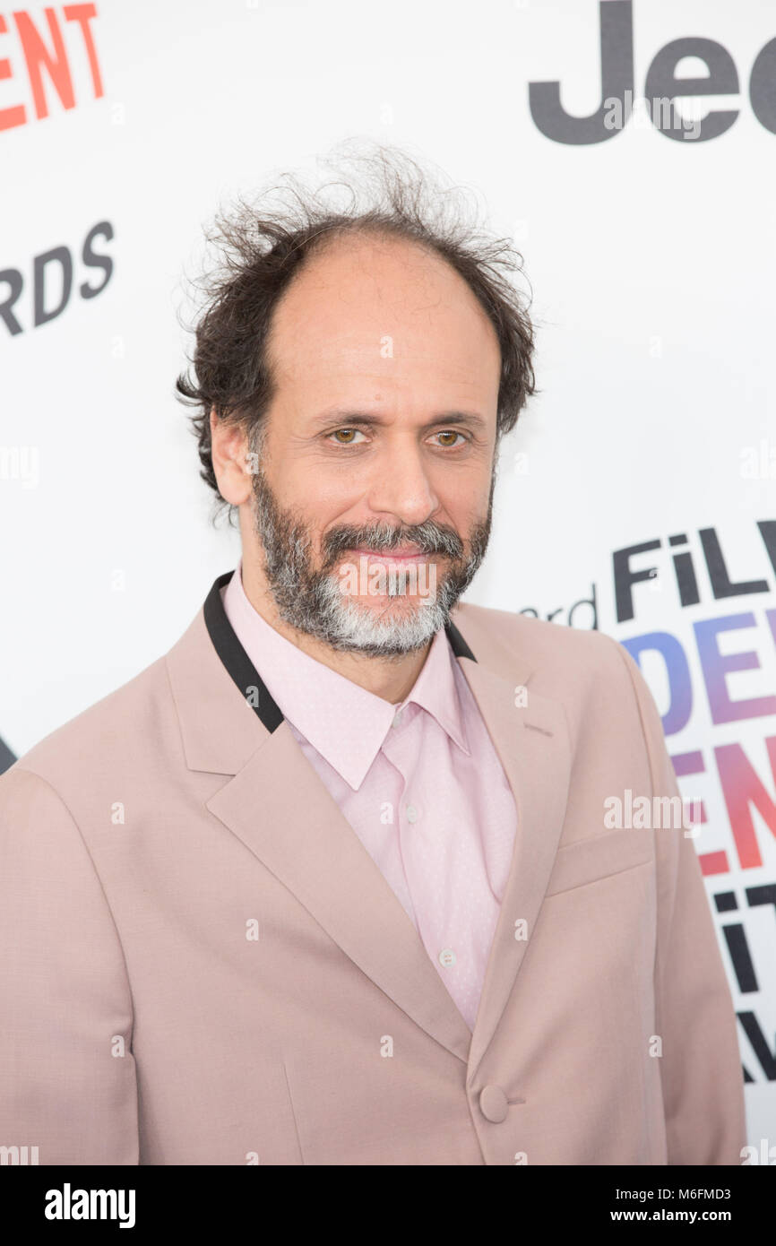 Luca Guadagnino attends the Independent Spirit Awards on March 3, 2018 in Santa Monica, California. Stock Photo