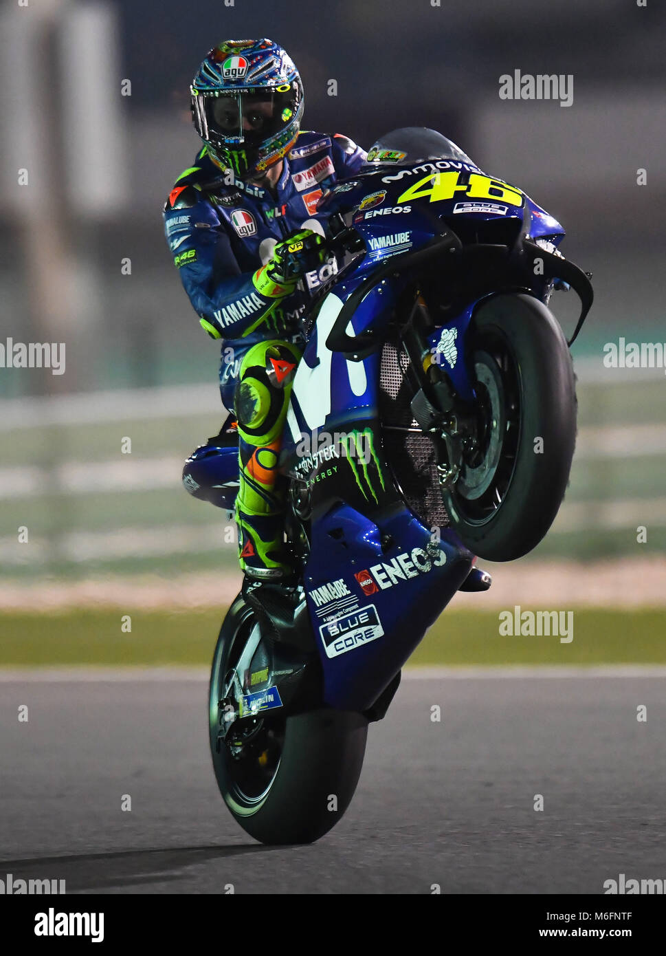 Doha 3rd Mar 2018 Italian MotoGP Rider Valentino Rossi Of