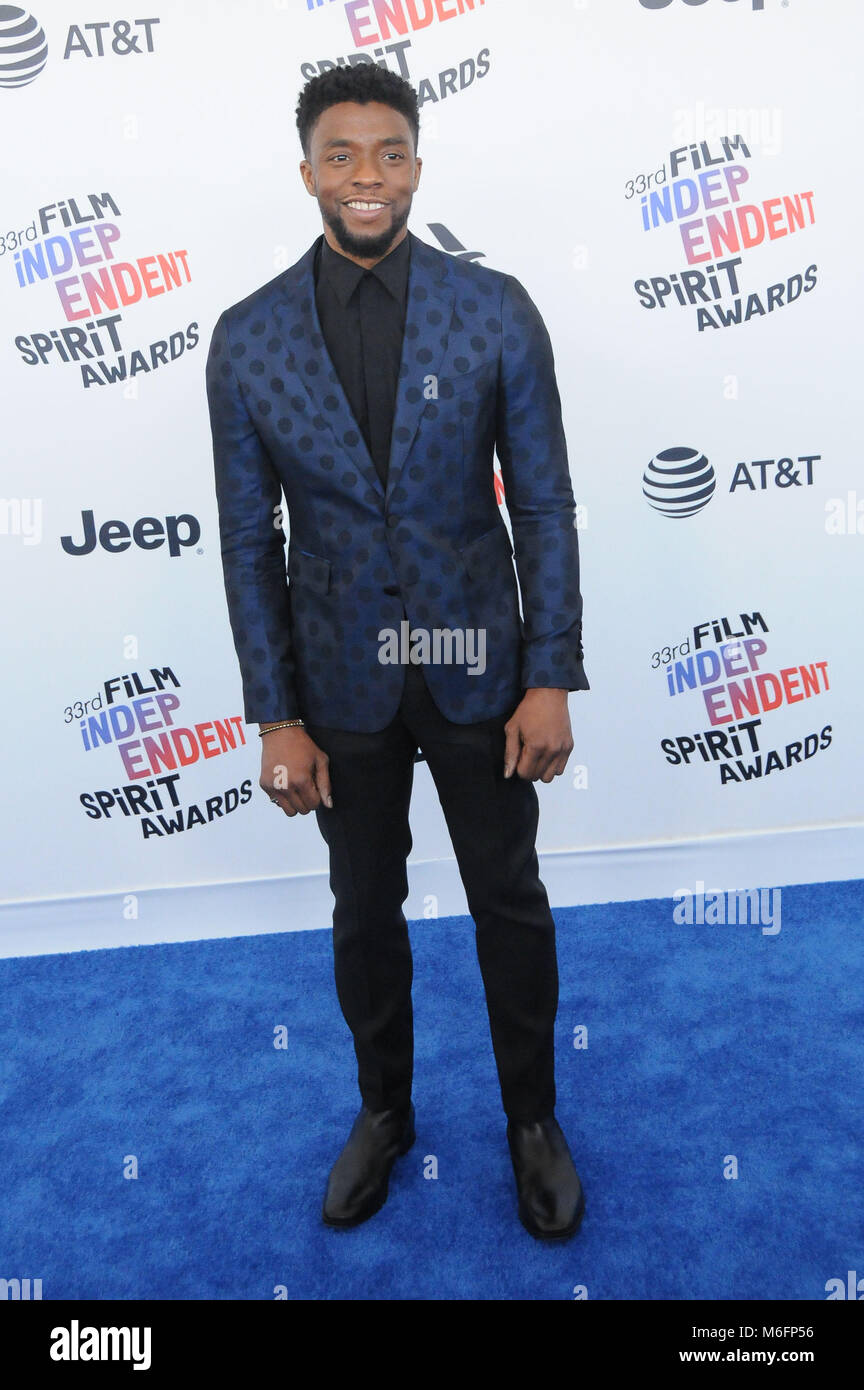 SANTA MONICA, CA MARCH 03 Actor Chadwick Boseman attends the 2018(02)