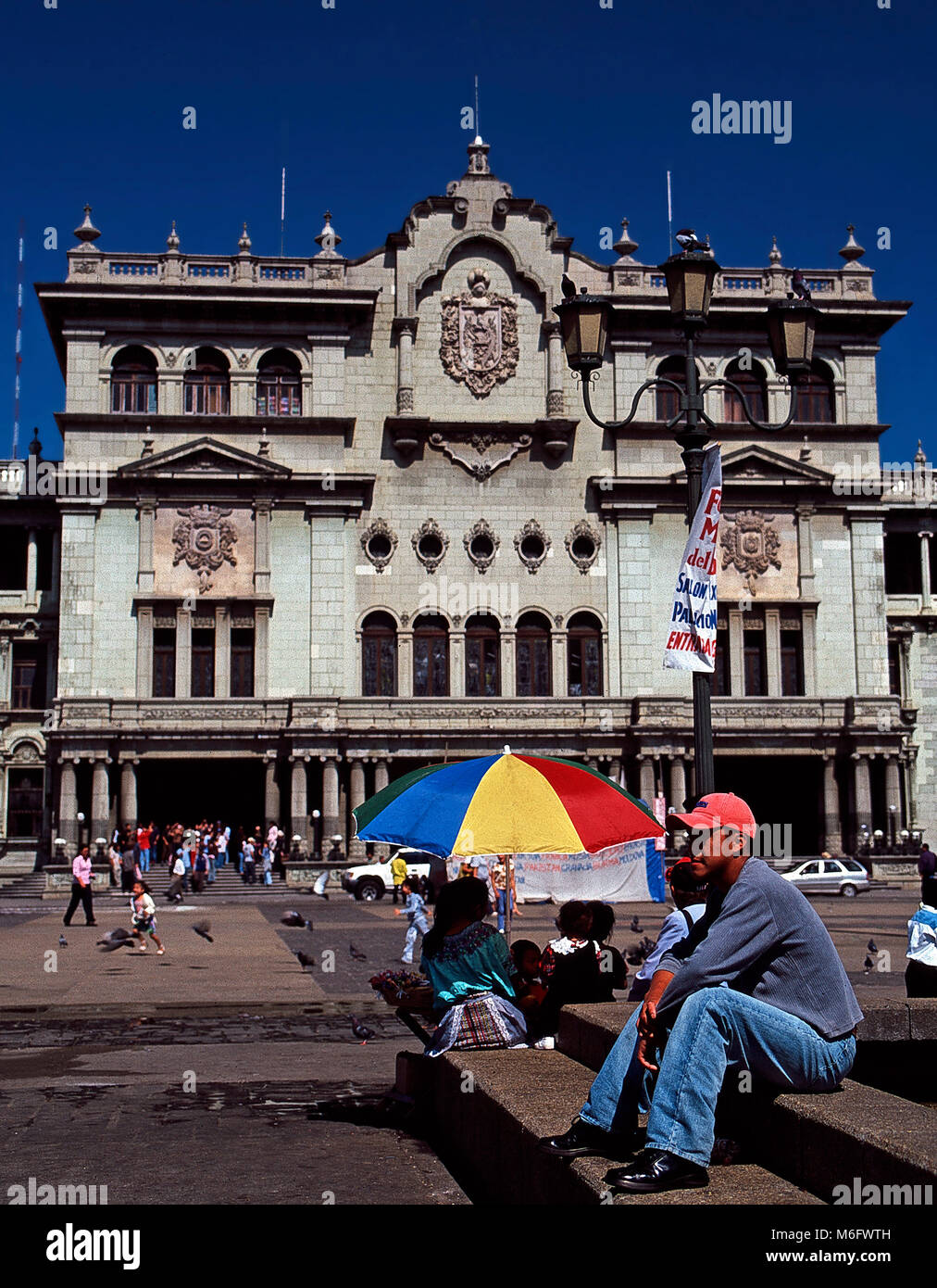 Palacio Nacional on Plaza Mayor,Guatemala City,Guatemala Stock Photo