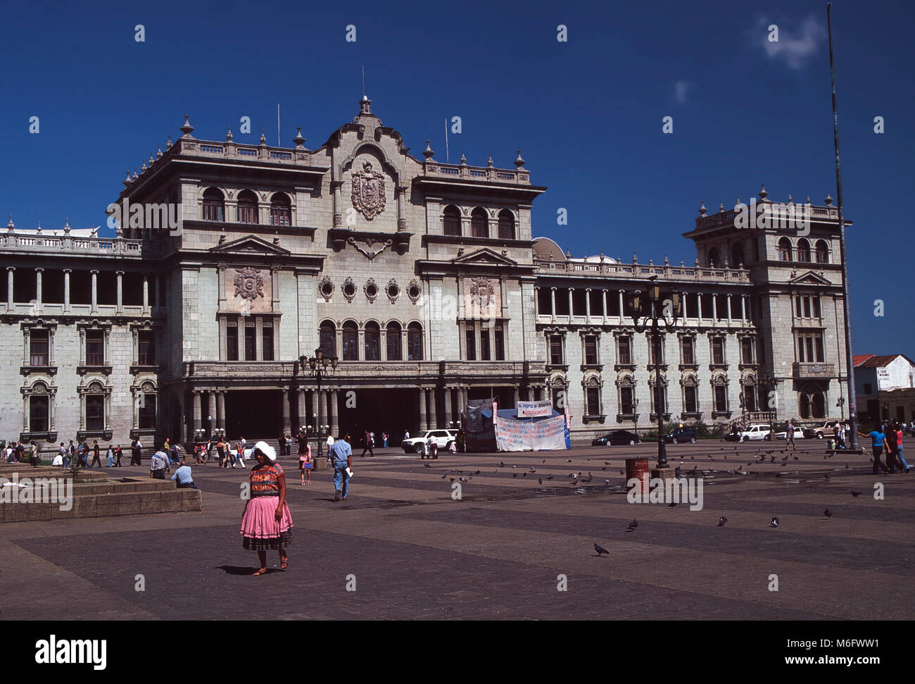 Palacio Nacional on Plaza Mayor,Guatemala City,Guatemala Stock Photo