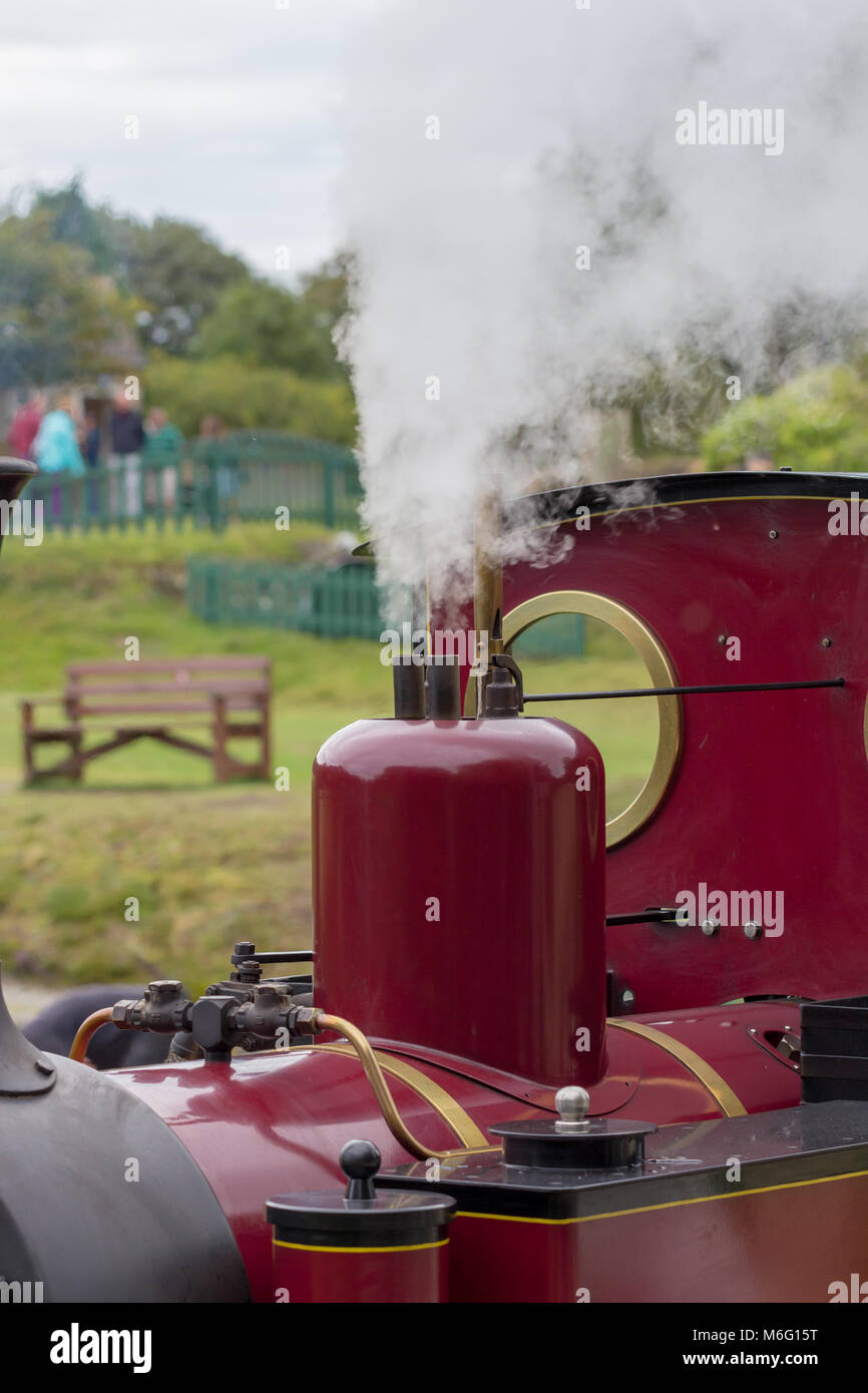 Lappa Valley is a steam railway family attraction in Cornwall, featuring a narrow gauge railway, boating lake, tin mine and nature trails. Stock Photo