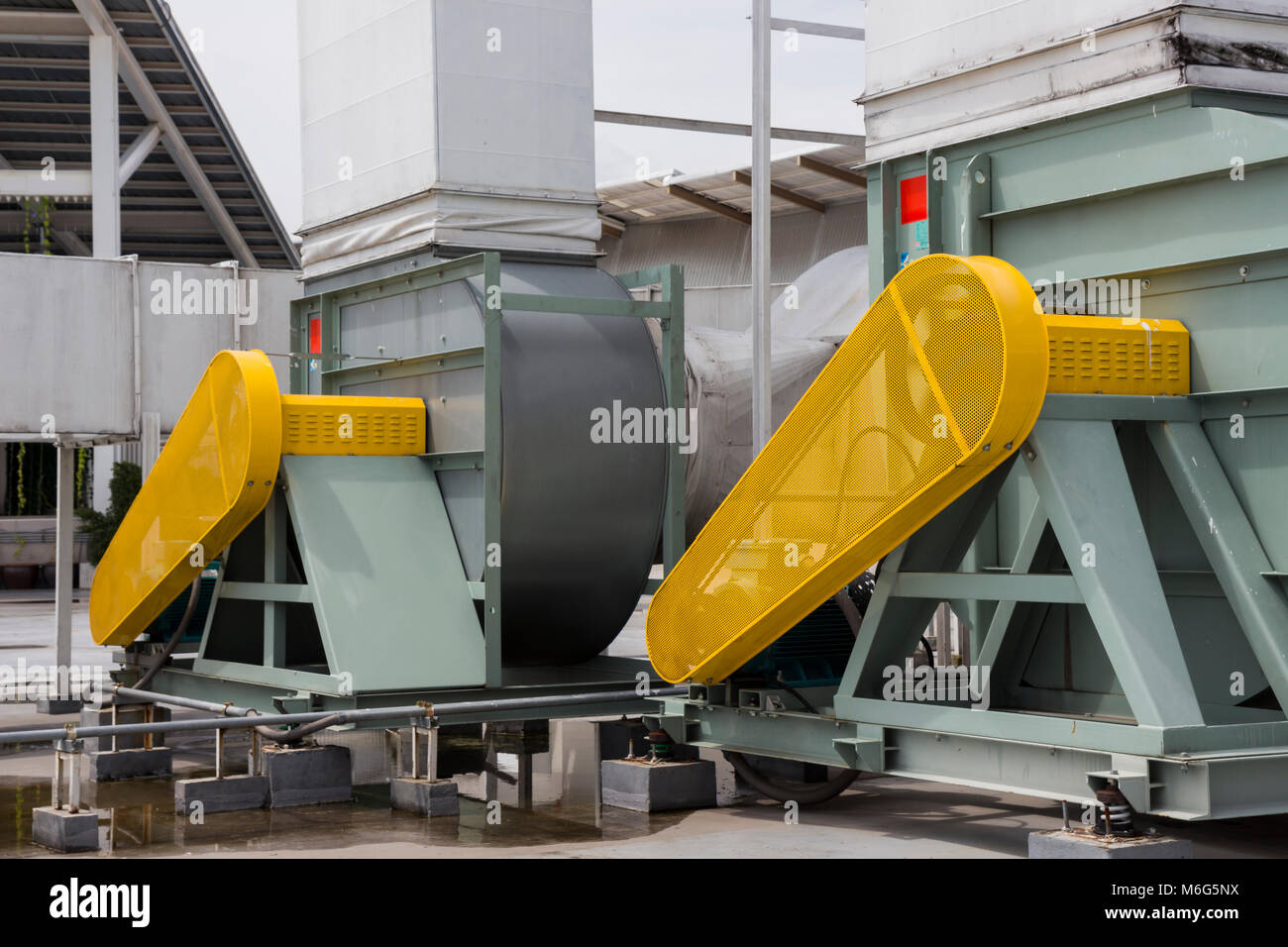 Belt Guard safety protection for motor of air blower Stock Photo Alamy