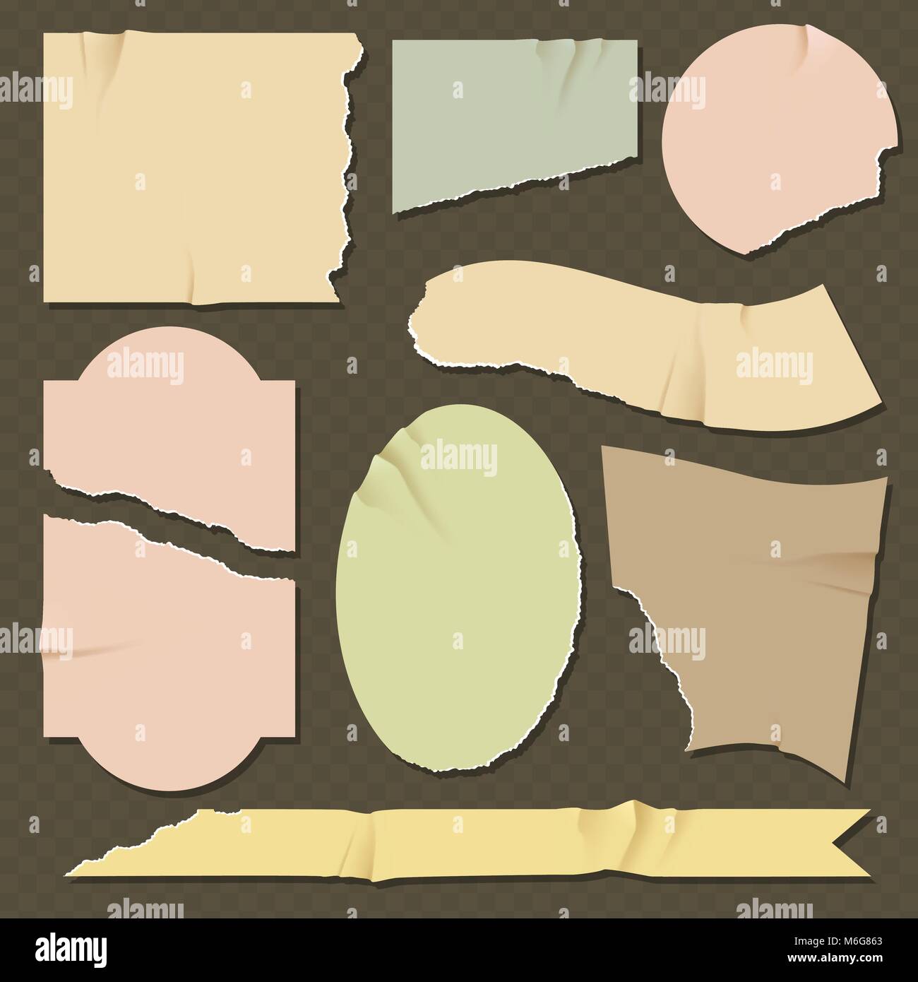 Vintage and retro old paper different objects Stock Vector Image & Art