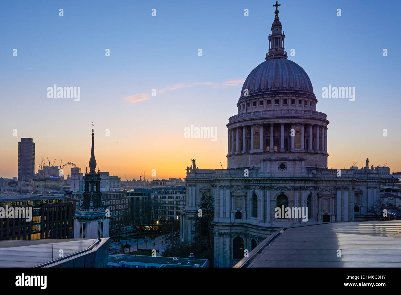 St Paul's Cathedral seen from One New Change in London England United Kingdom UK Stock Photo