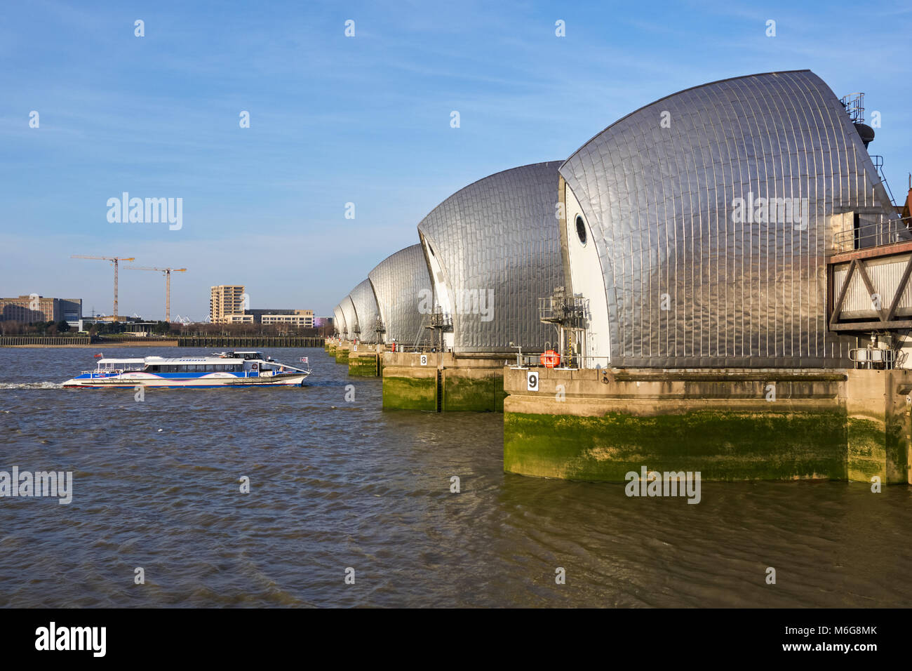Thames Barrier, London, England, United Kingdom, UK Stock Photo