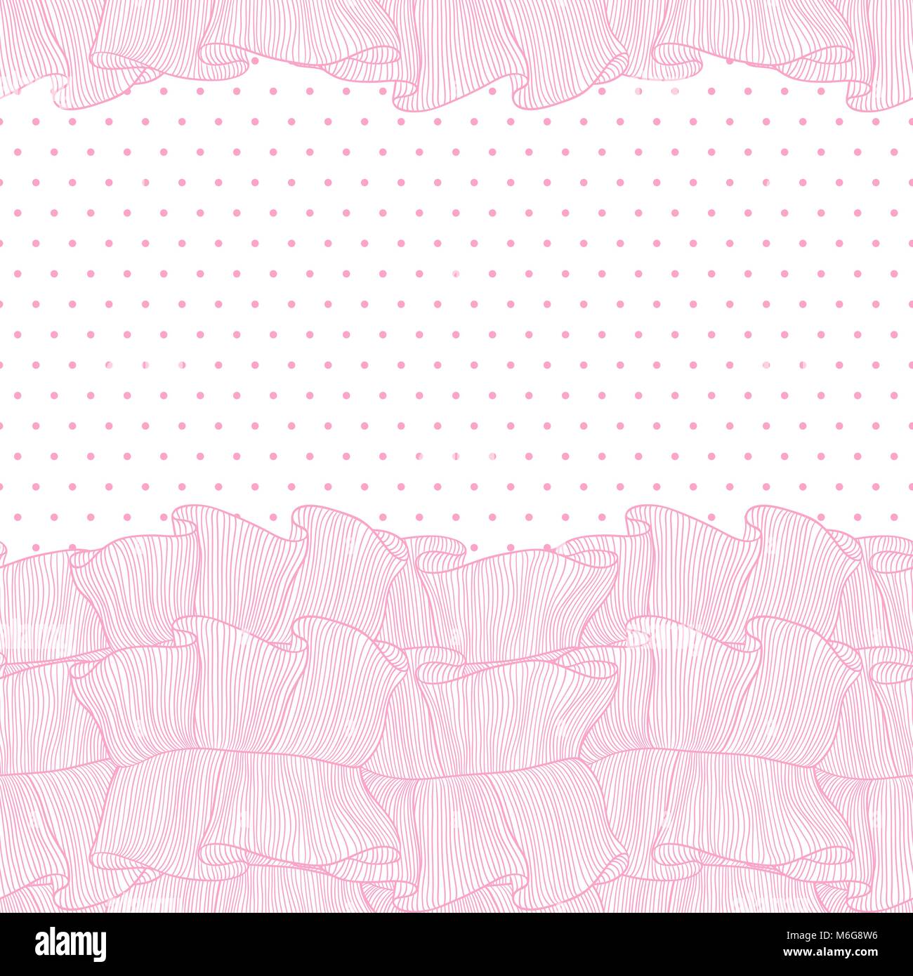 Dotted Frill Dress Stock Vector Images Alamy