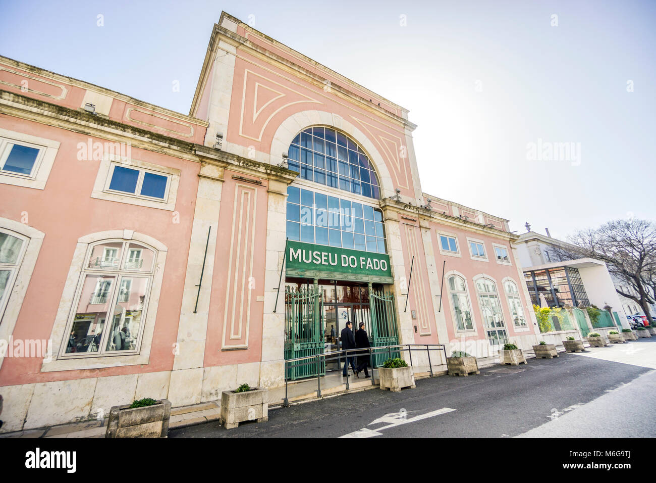 Lisbon, Portugal - January 30, 2018: Facade of Fado museum building during sunny day. Stock Photo