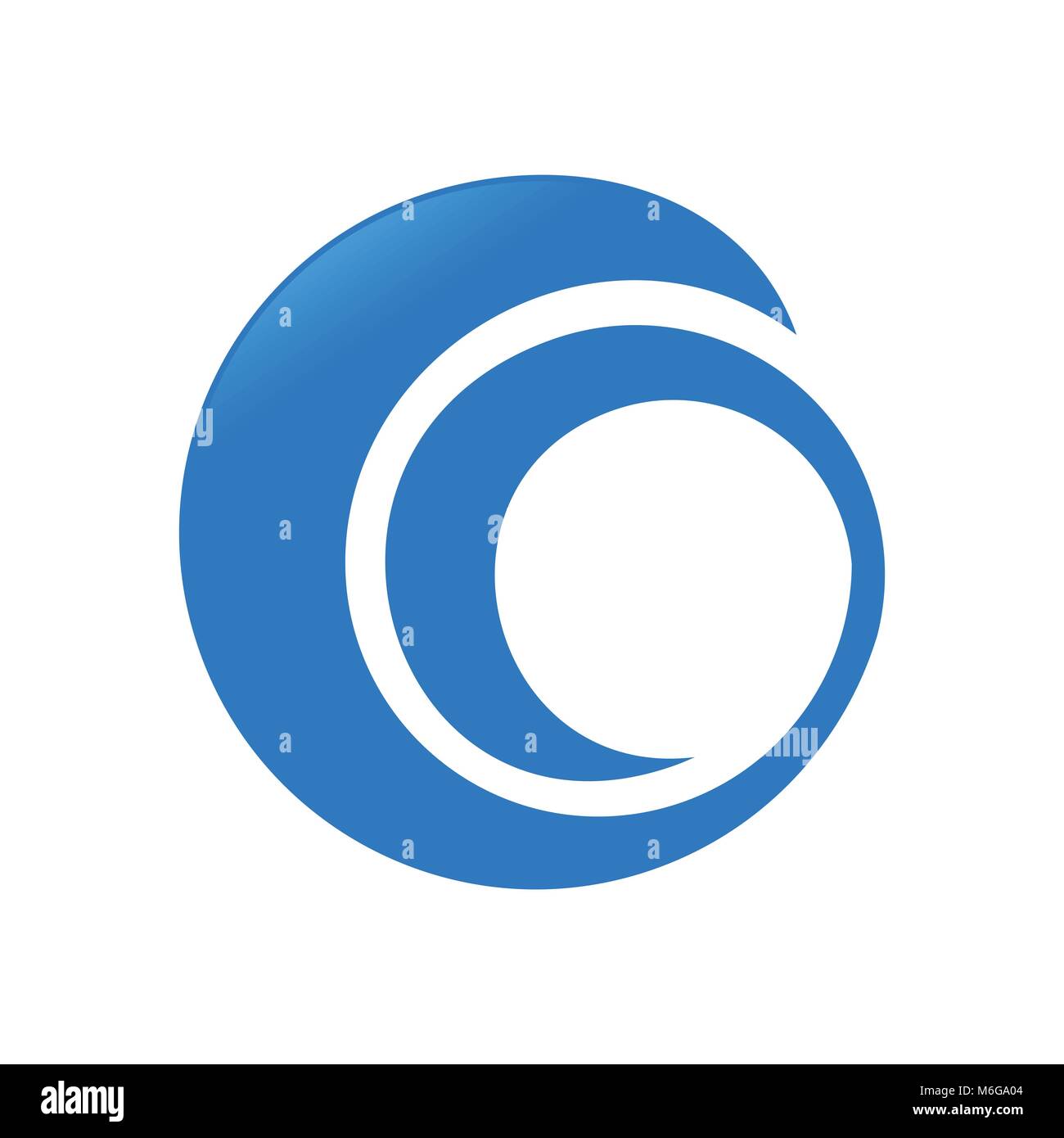 Abstract Circular Spiral Swoosh Vector Symbol Graphic Logo Design Stock Vector