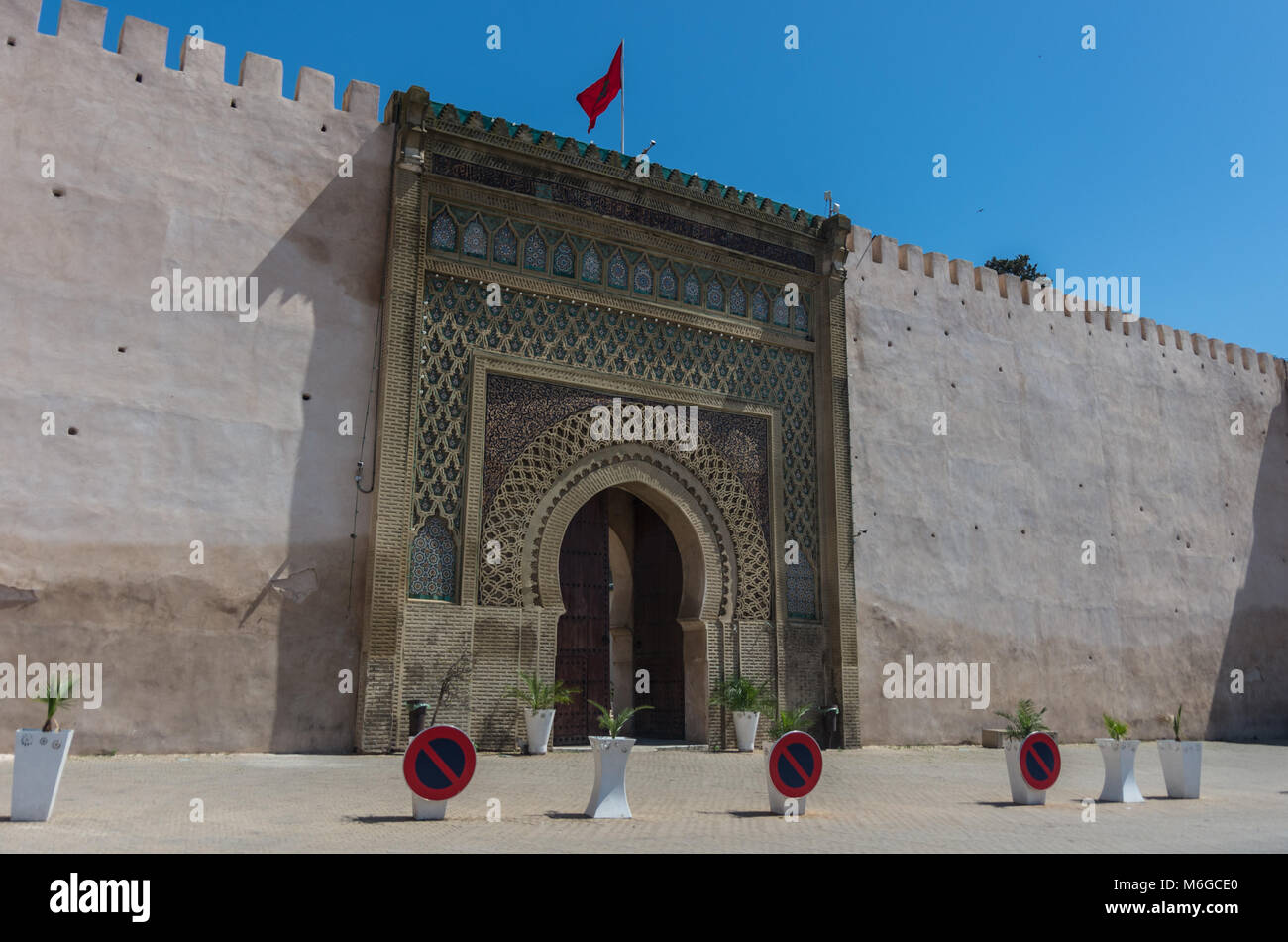 Gate of Bab el Mansour in Meknes, Morocco Stock Photo
