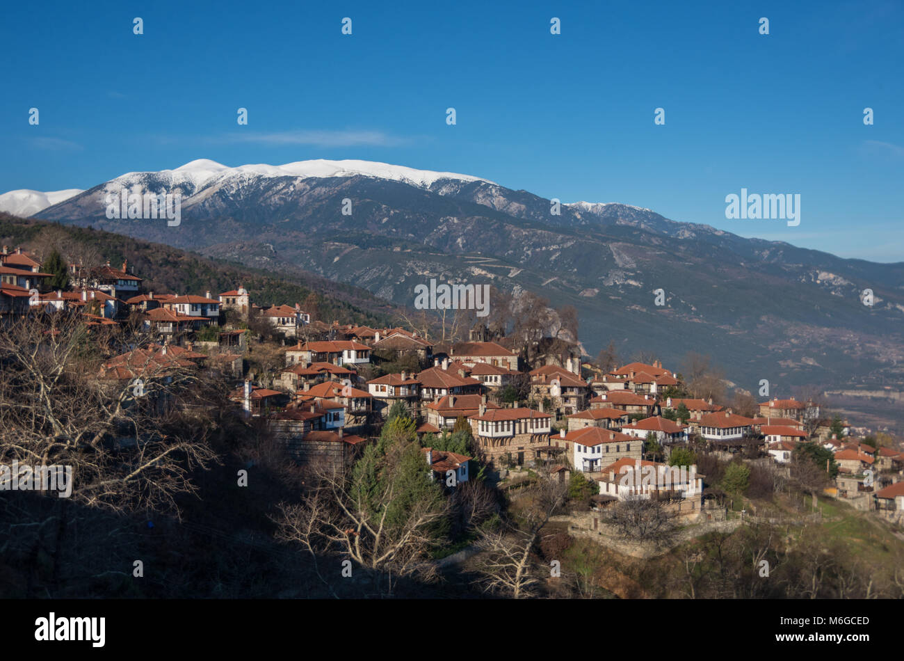 Palaios Panteleimonas Village in Leptokaria region Greece Stock Photo