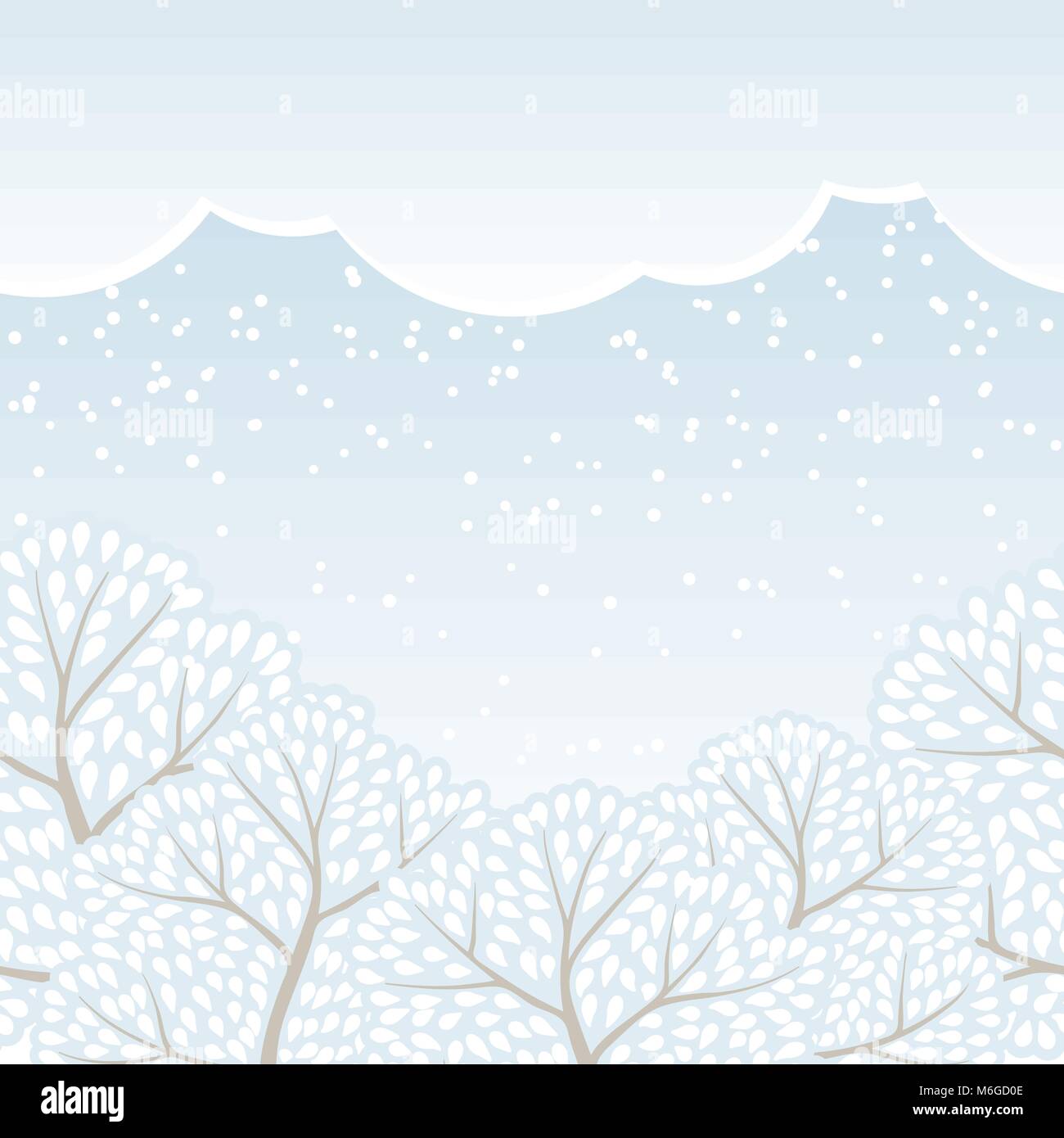 Winter trees seamless pattern (Abstract season background Stock Vector ...