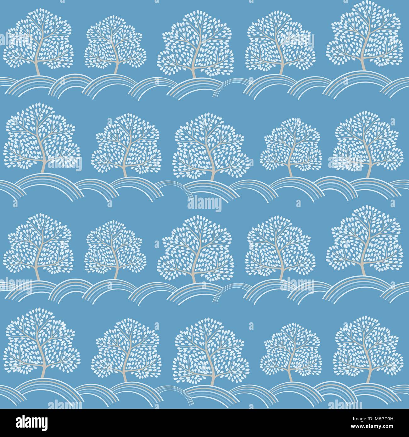 Winter trees seamless pattern (Abstract season background Stock Vector ...
