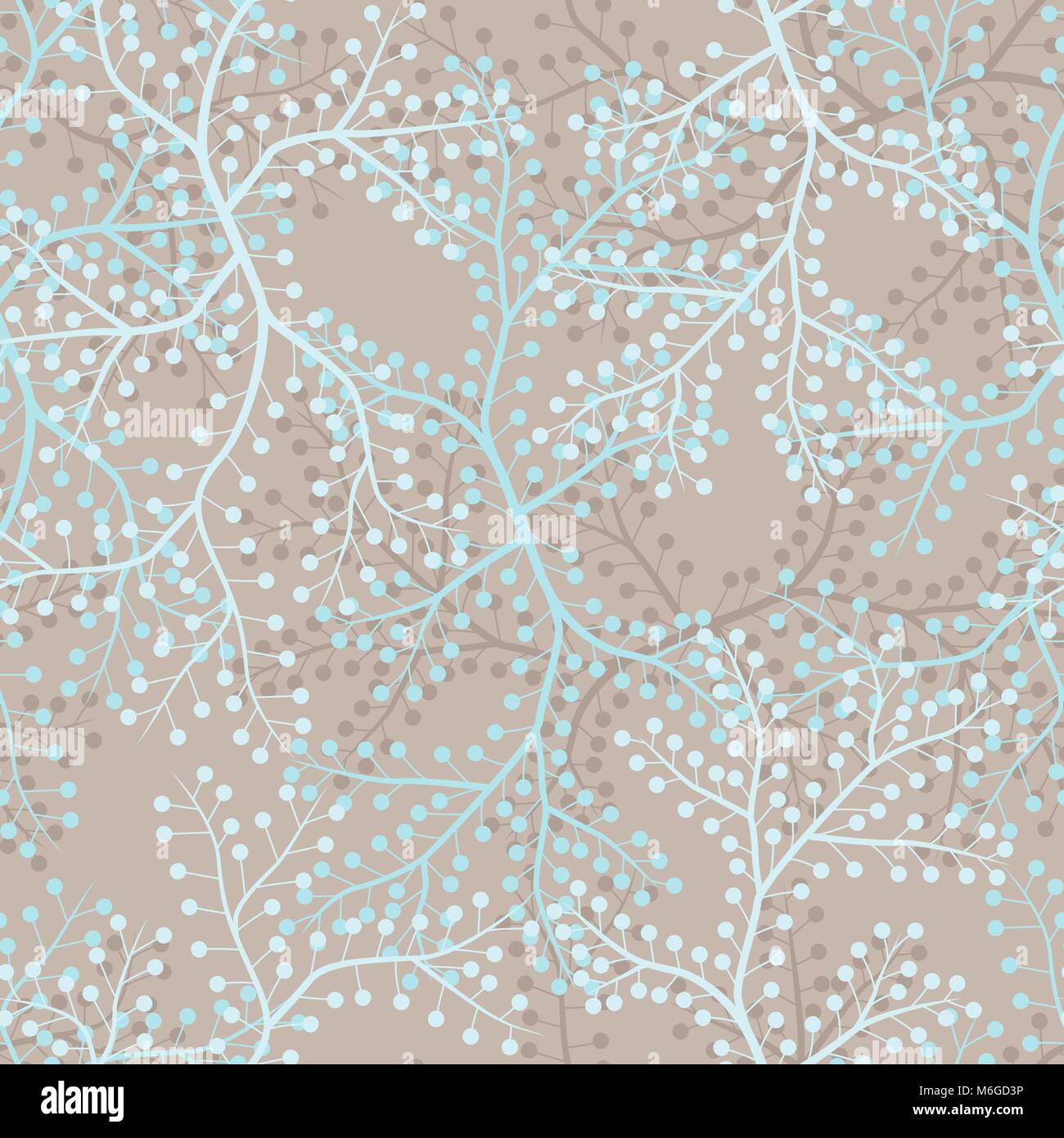 Seamless vector floral pattern. Abstract texture with branches Stock ...