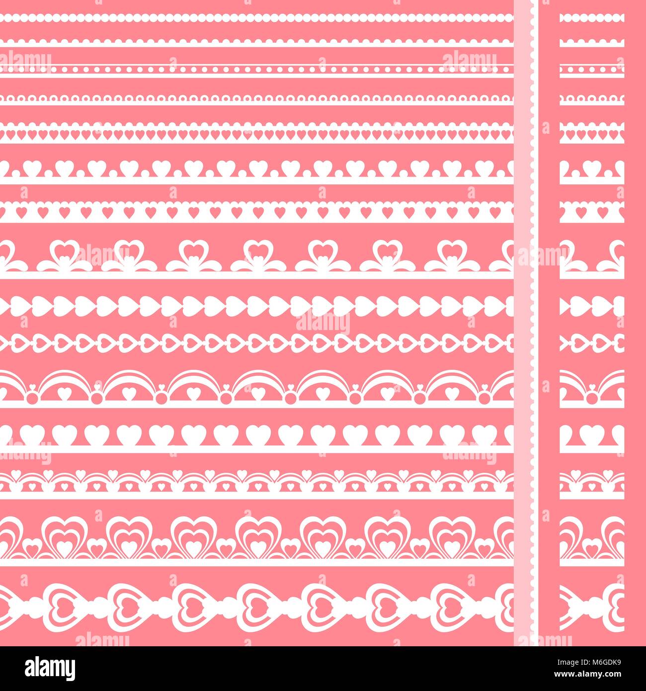 Set of hand drawn lace paper punch borders Stock Vector Image & Art Alamy