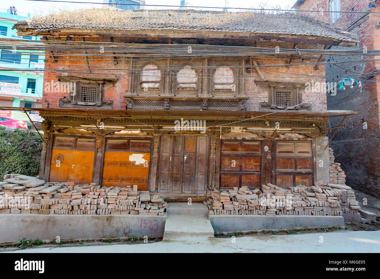 A Building in Nepal Stock Photo