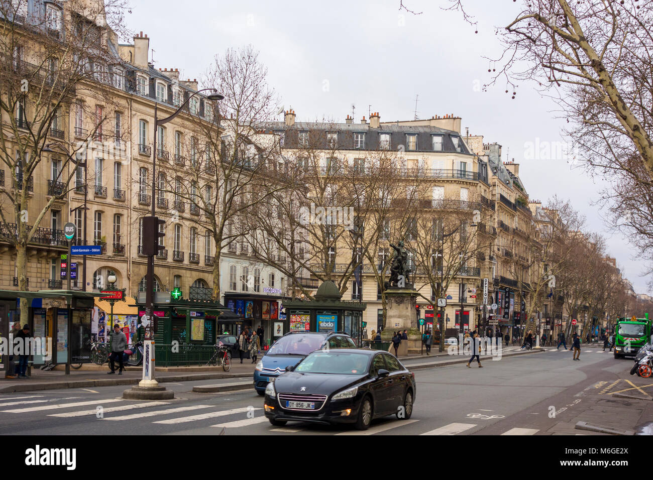 Boulevard SaintGermain, Paris, France Stock Photo Alamy