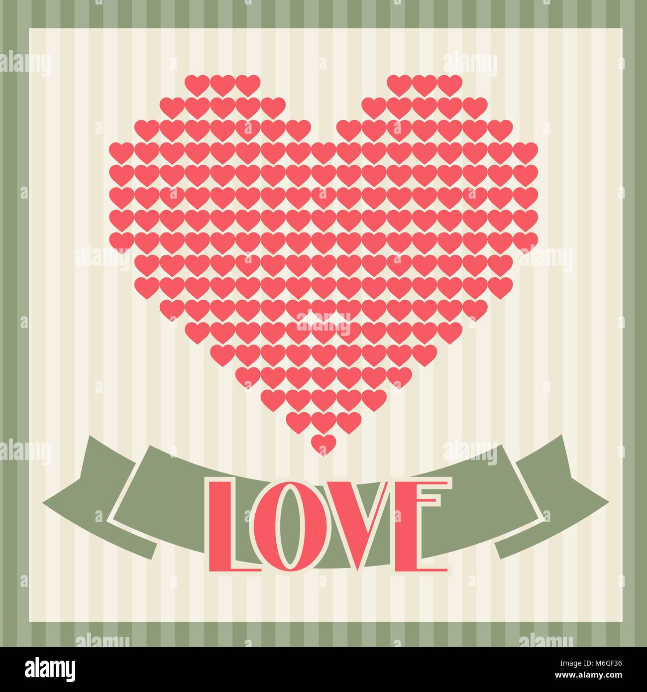 Vintage Valentines Day greeting card Stock Vector Image & Art - Alamy