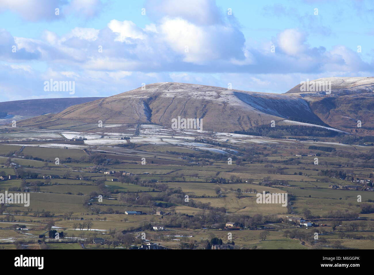 Parlick Pike with Fairsnape fell behind seen from Longridge Fell, Lancashire, UK. Stock Photo