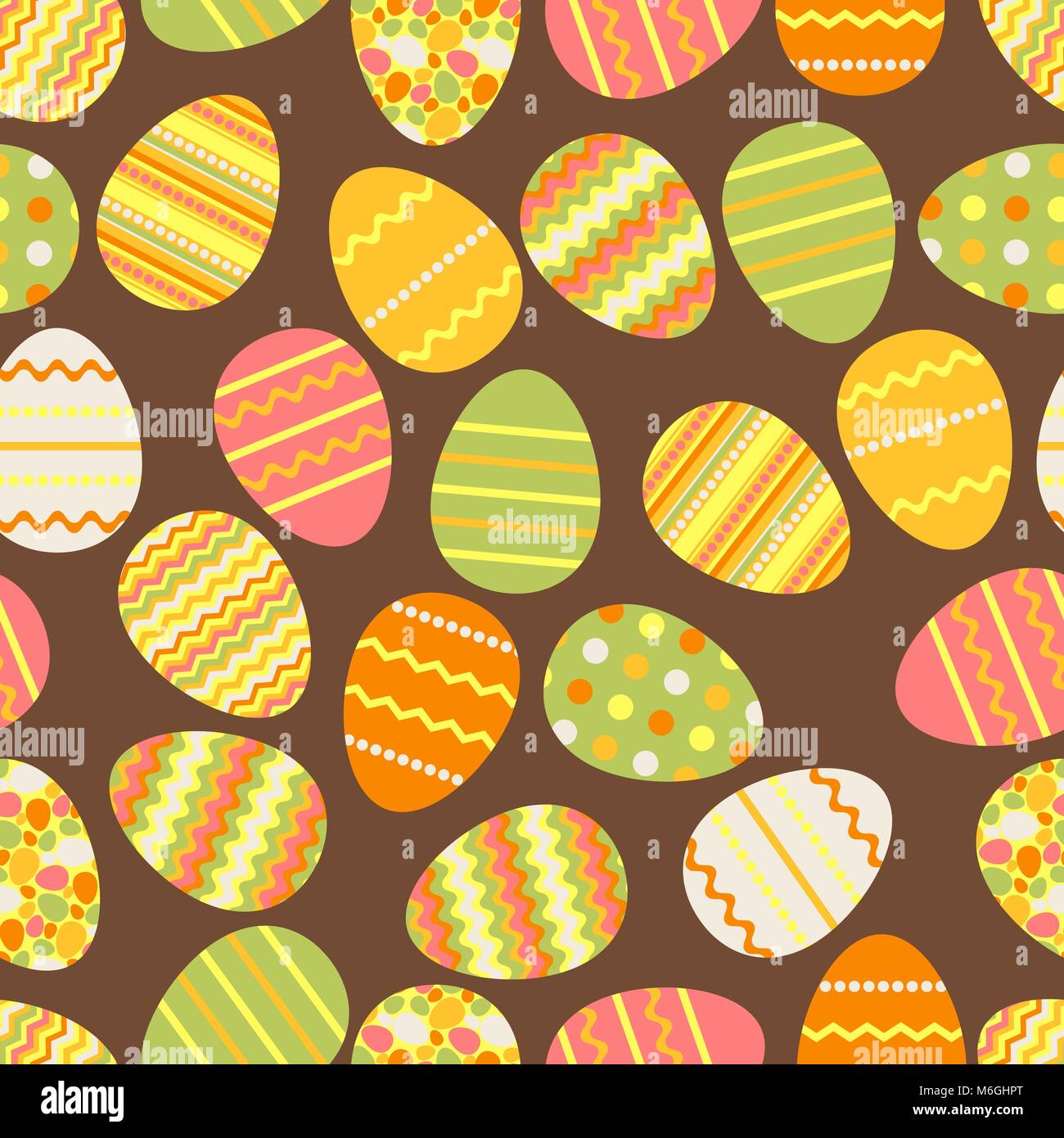 Happy Easter retro seamless pattern Stock Vector