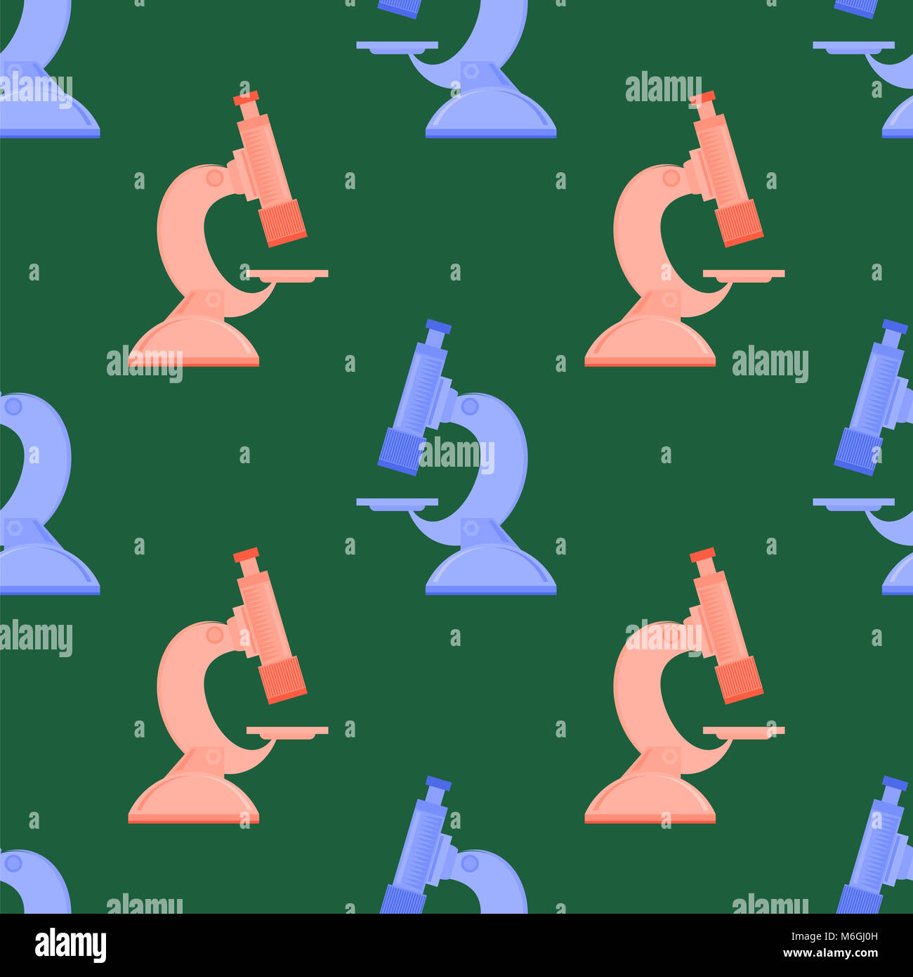 Microscope Image Pattern Professional Medical Microscope for Research Seamless Pattern ...