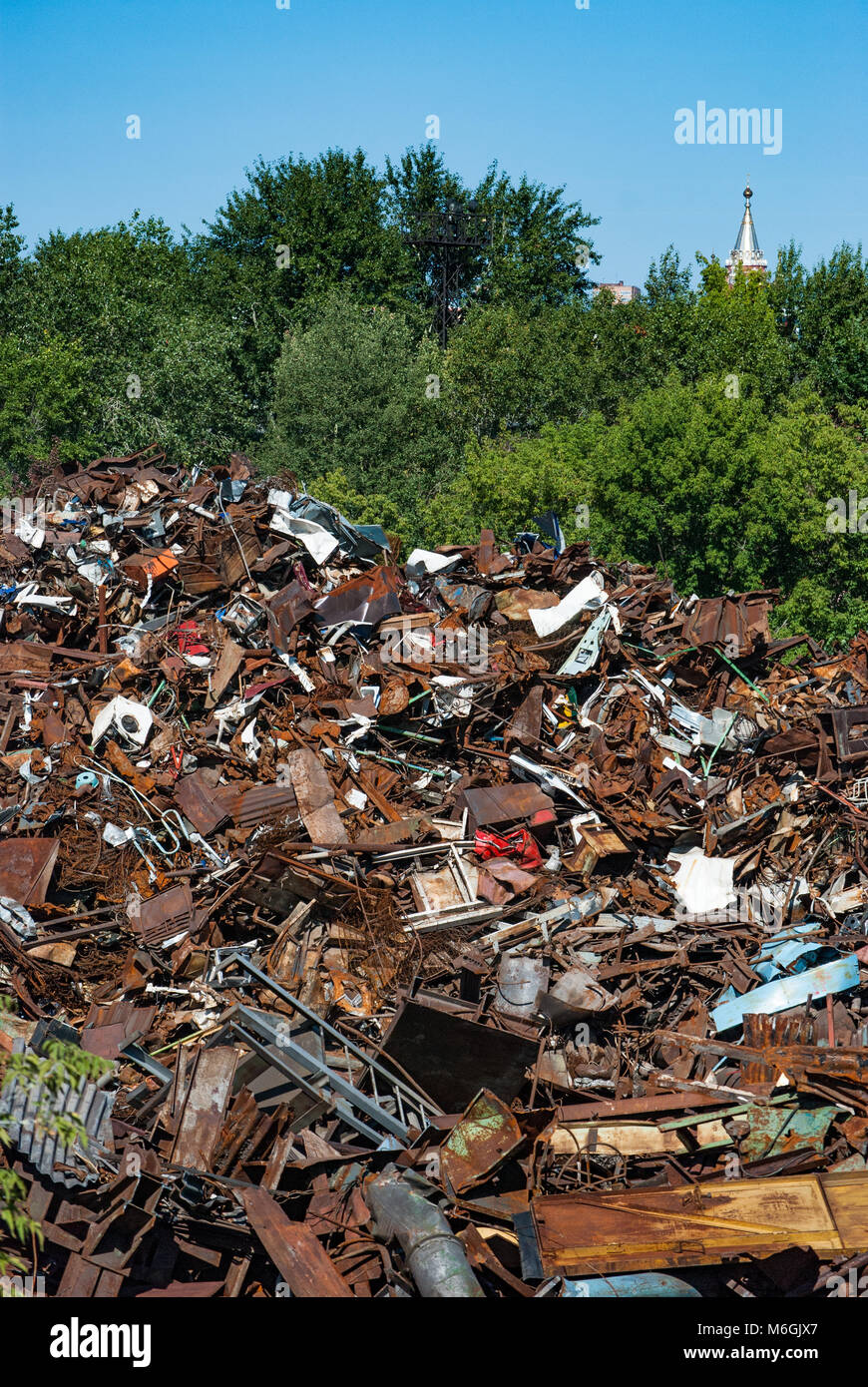 Scrap metal dump for recycling on metallurgical plant territory Stock Photo Alamy
