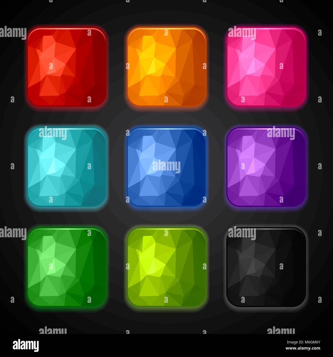 Set of geometric backgrounds for the app icons Stock Vector Image & Art ...