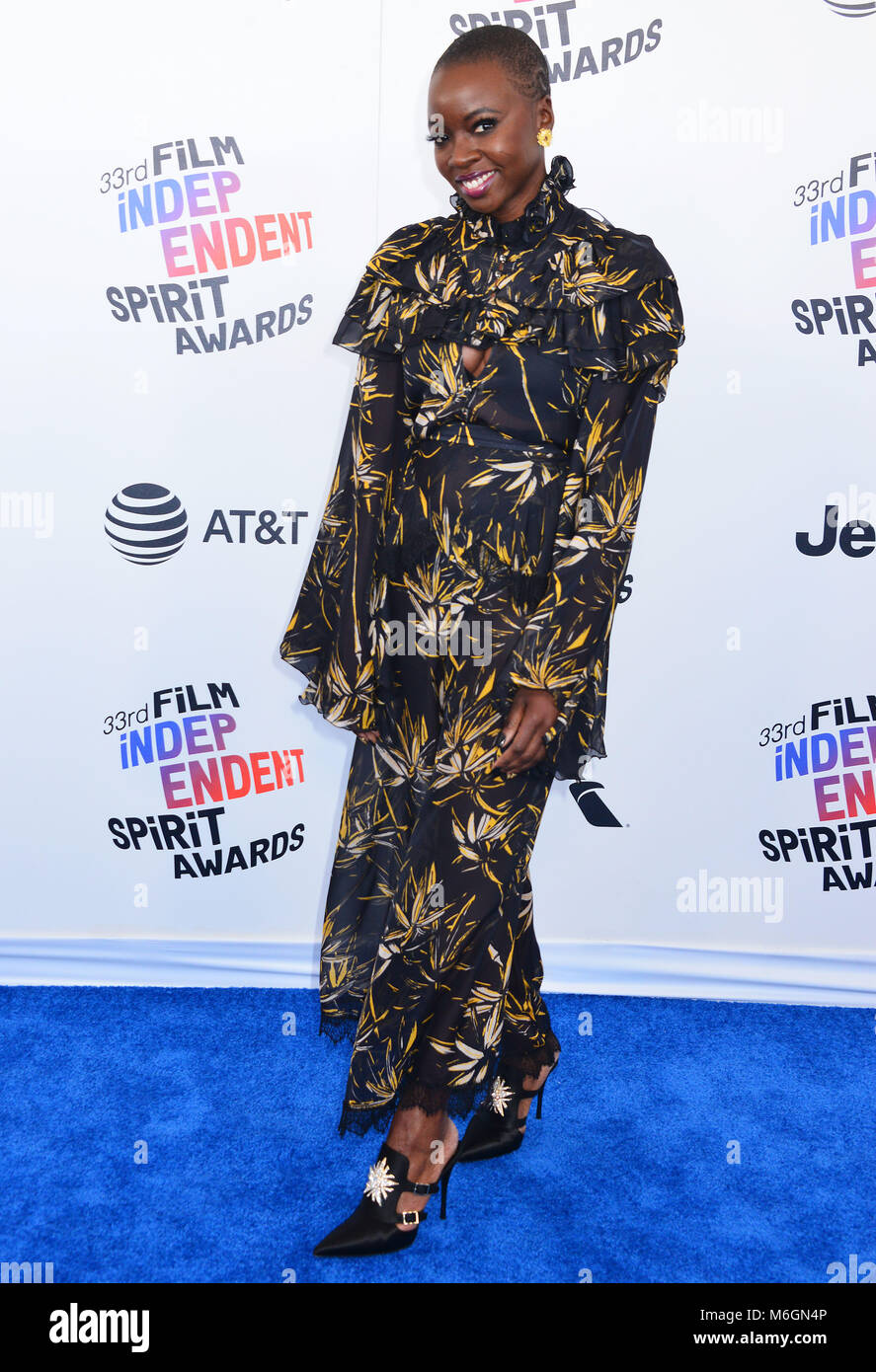 Danai Gurira 175 attends the 2018 Film Independent Spirit Awards on