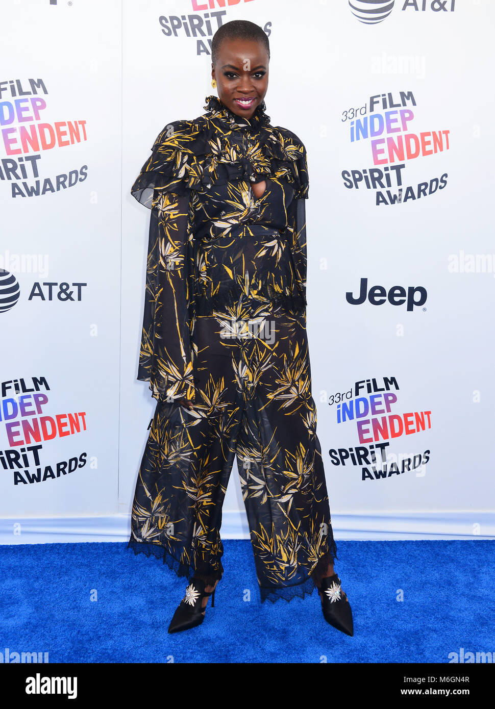 Danai Gurira 176 attends the 2018 Film Independent Spirit Awards on
