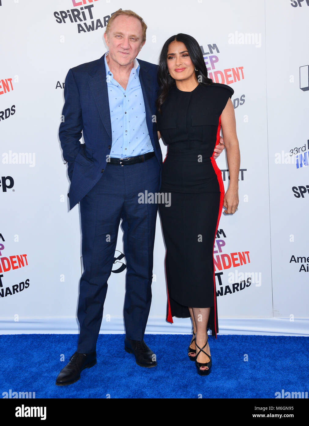 Salma Hayek, Francois-Henri Pinault 153 attends the 2018 Film Independent Spirit Awards on March 3, 2018 in Santa Monica, California Credit: Tsuni / USA/Alamy Live News Stock Photo