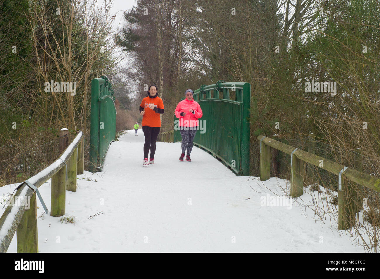 Weather Scotland No thaw in sight in Scotland. Joggers on the Deeside