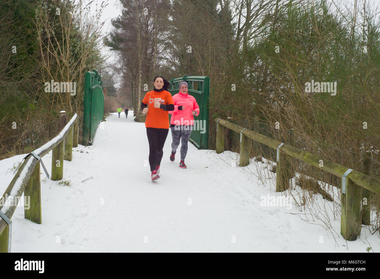 Weather Scotland No thaw in sight in Scotland. Joggers on the Deeside