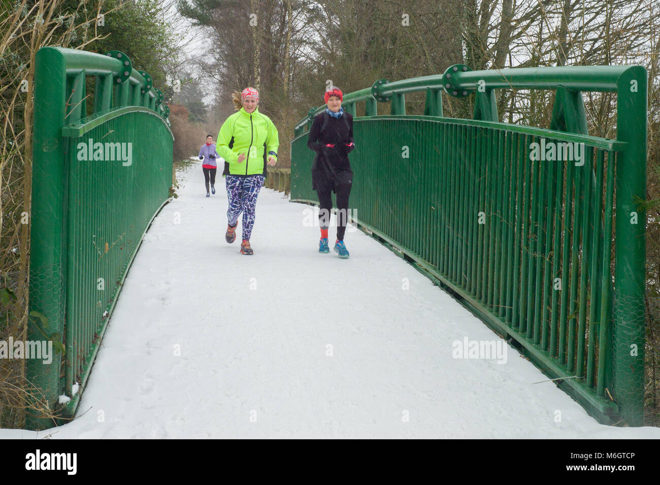 Weather Scotland No thaw in sight in Scotland. Joggers on the Deeside