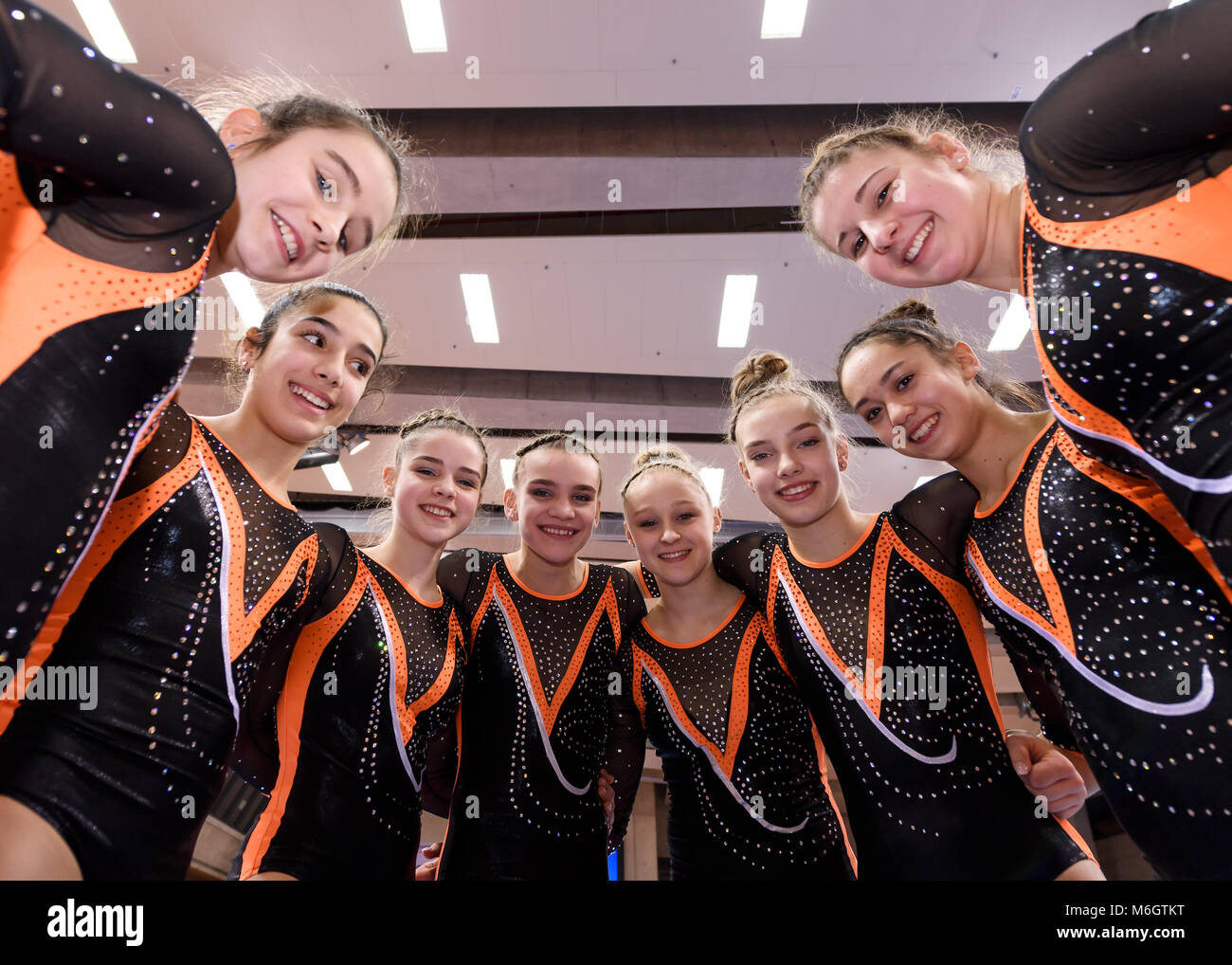 Stuttgart, Deutschland. 03rd Mar, 2018. Feature Mannschaftsfoto (KRK). GES/ Turnen/ Bundesliga: Saisonauftakt, 03.03.2018 -- |usage worldwide Credit: dpa/Alamy Live News Stock Photo