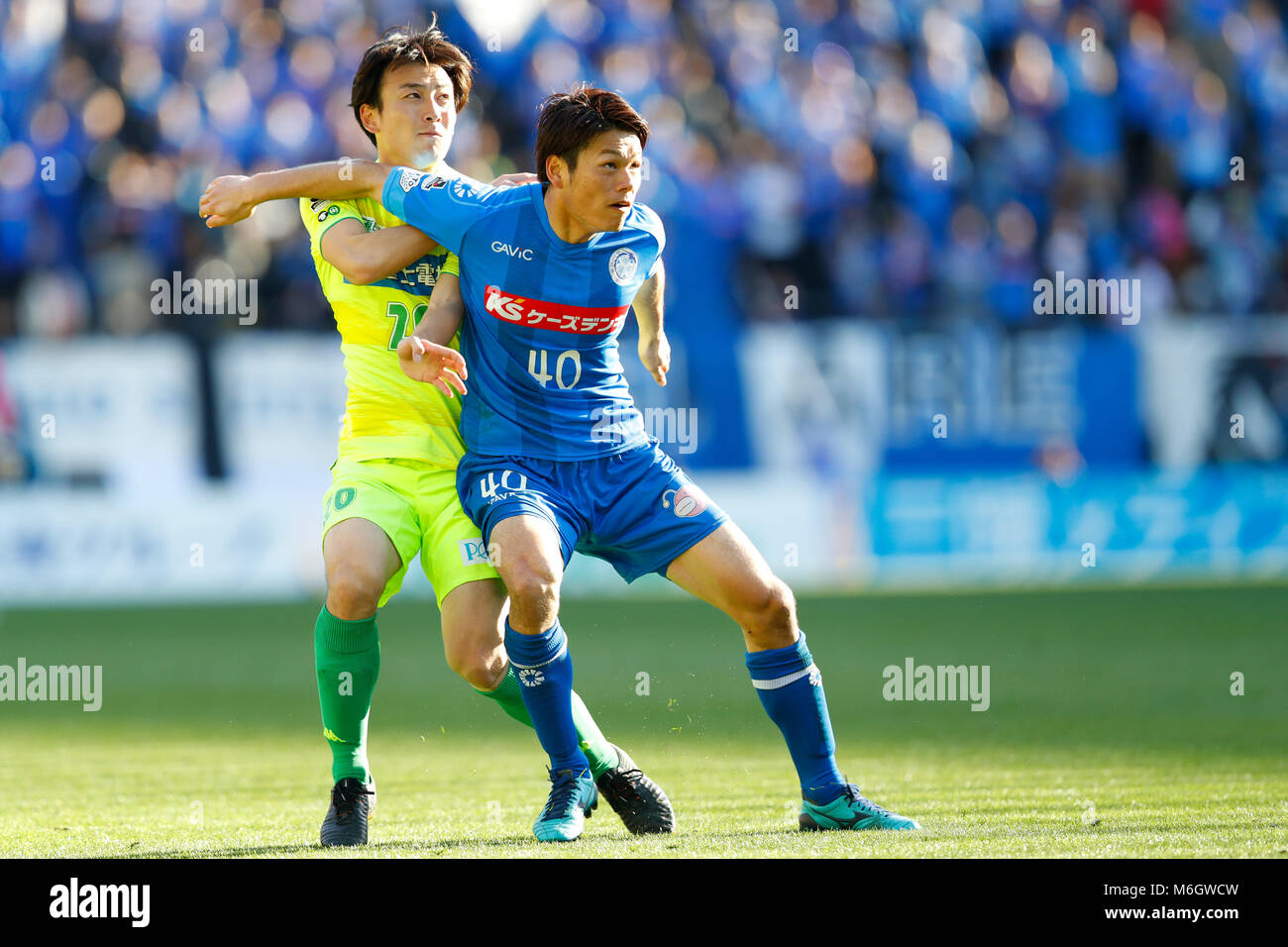 L To R Asahi Yada Jef Takeru Kishimoto Hollyhock March 4 18 Football Soccer 18 J2 League Match Between Jef United Chiba 0 0 Mito Hollyhock At Fukuda Denshi Arena In Chiba Japan L To R Asahi Yada Jef Takeru Kishimoto Hollyhock March 4 18 Football Soccer 18 J2 League Match Between Jef United Chiba 0 0 Mito Hollyhock At Fukuda Denshi Arena In Chiba Japan