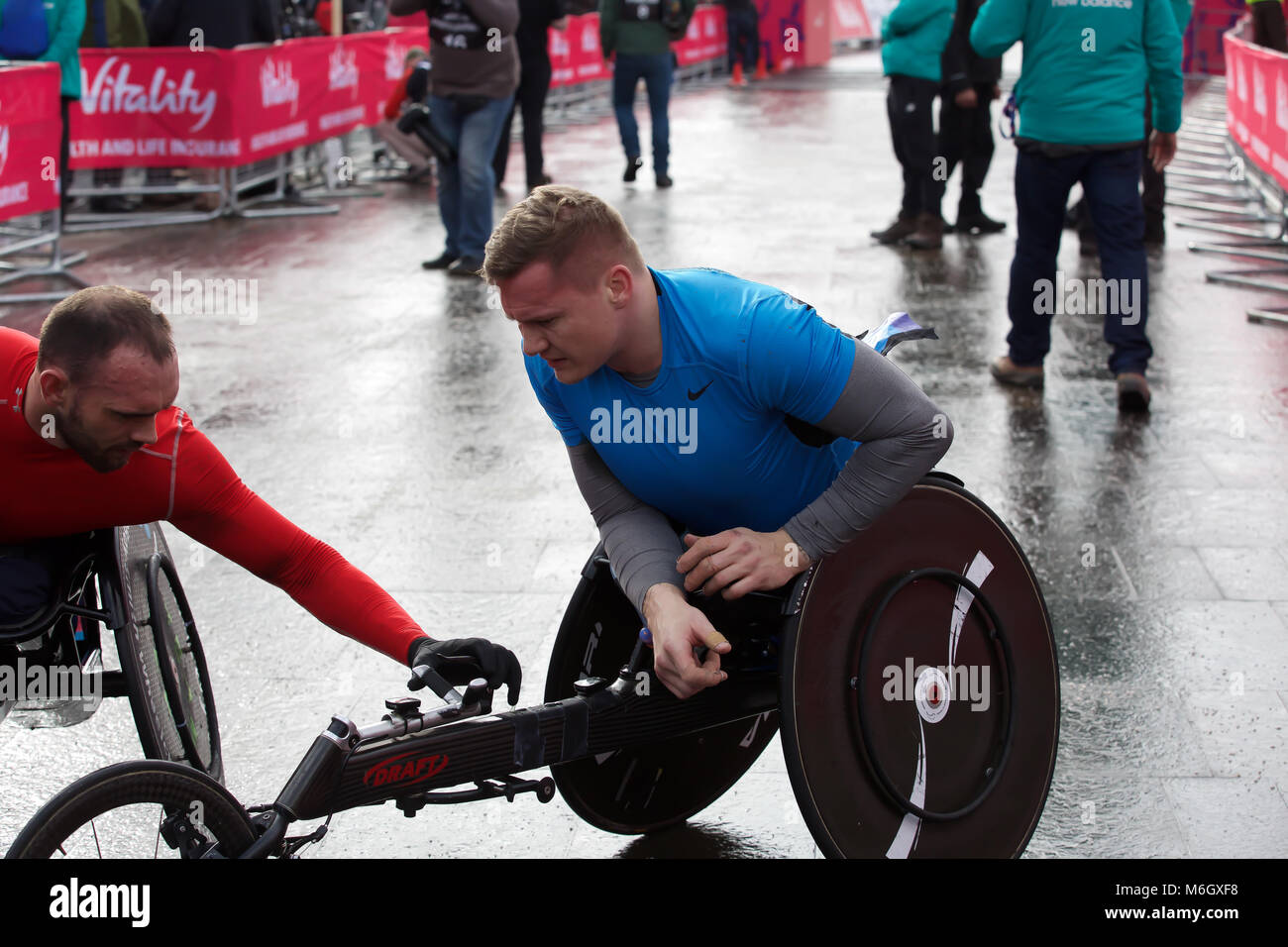 Greenwich, UK, 4th March 2018,Marcel Hug won the wheelchair race