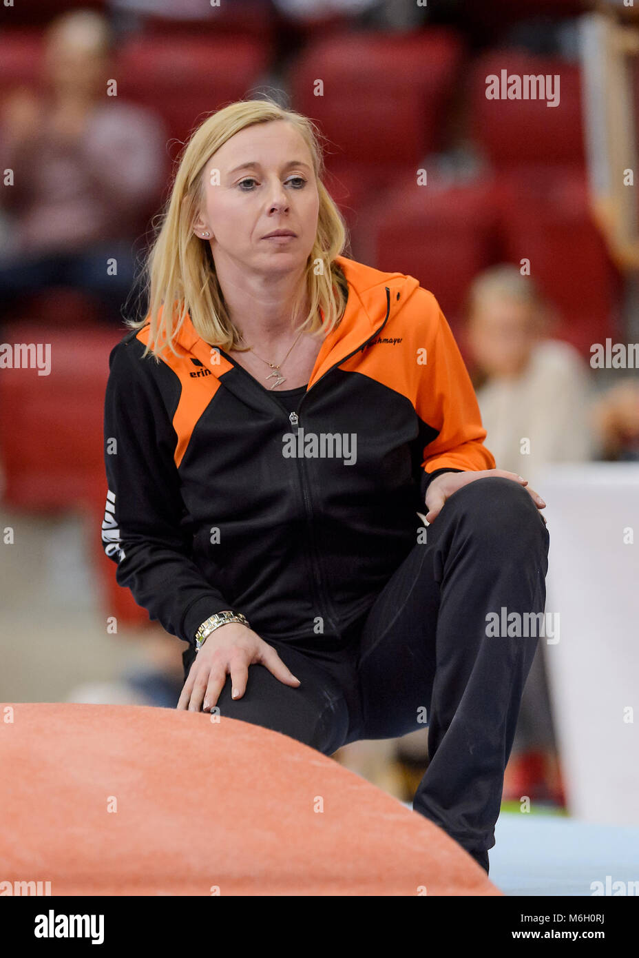 Stuttgart, Deutschland. 03rd Mar, 2018. coachin Tatjana Bachmayer(Kunstturnregion Karlsruhe) bei der Bundesliga in Stuttgart GES/ Turnen/ Bundesliga: Saisonauftakt, 03.03.2018 -- |usage worldwide Credit: dpa/Alamy Live News Stock Photo