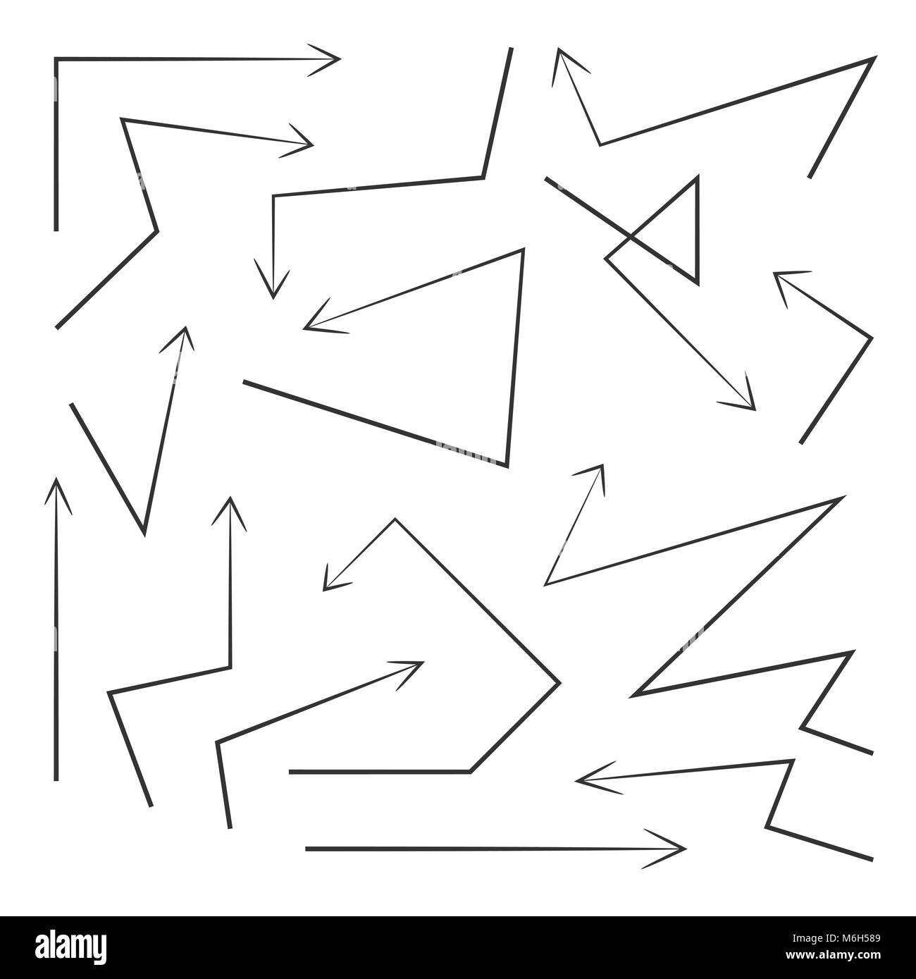 Set arrows design elements. Vector illustration Stock Vector Image ...