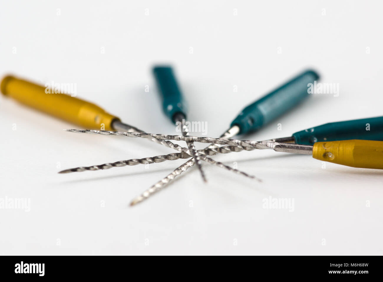 Tools for dentist work in the root canals of teeth Stock Photo Alamy