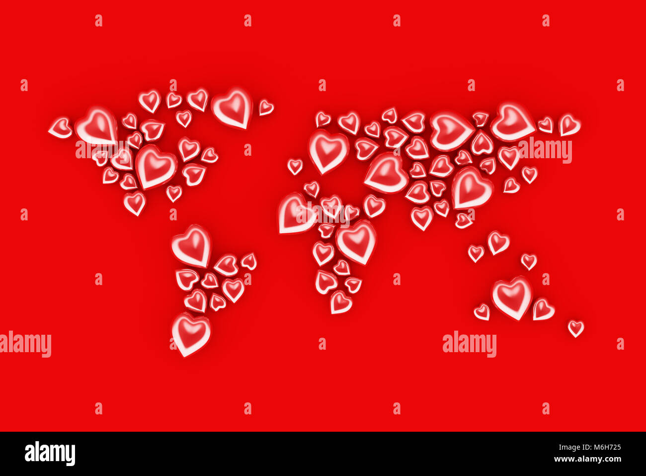 Heart shaped world map hi-res stock photography and images - Alamy