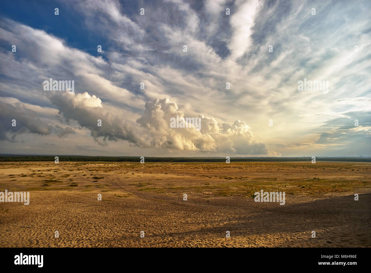 Mysterious space - the largest desert in Europe Stock Photo