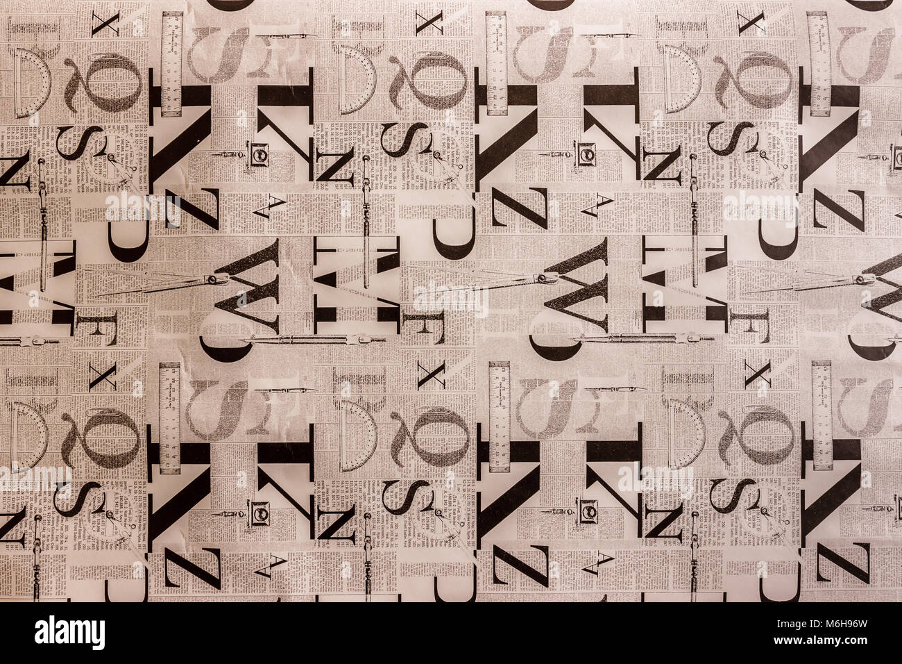 Seamless pattern with letters of the alphabet in random order ...