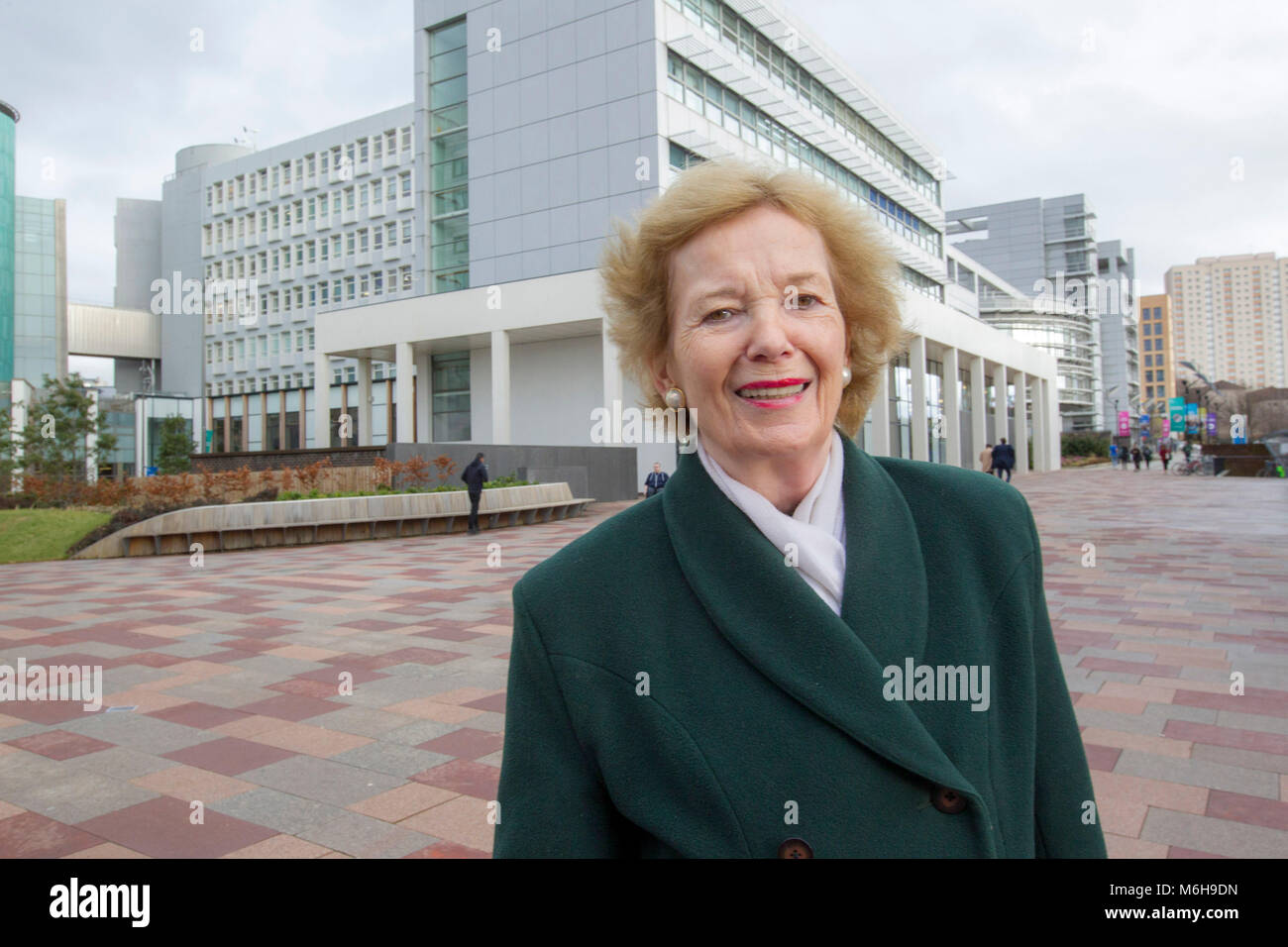 Mary Robinson lecturing at University Stock Photo