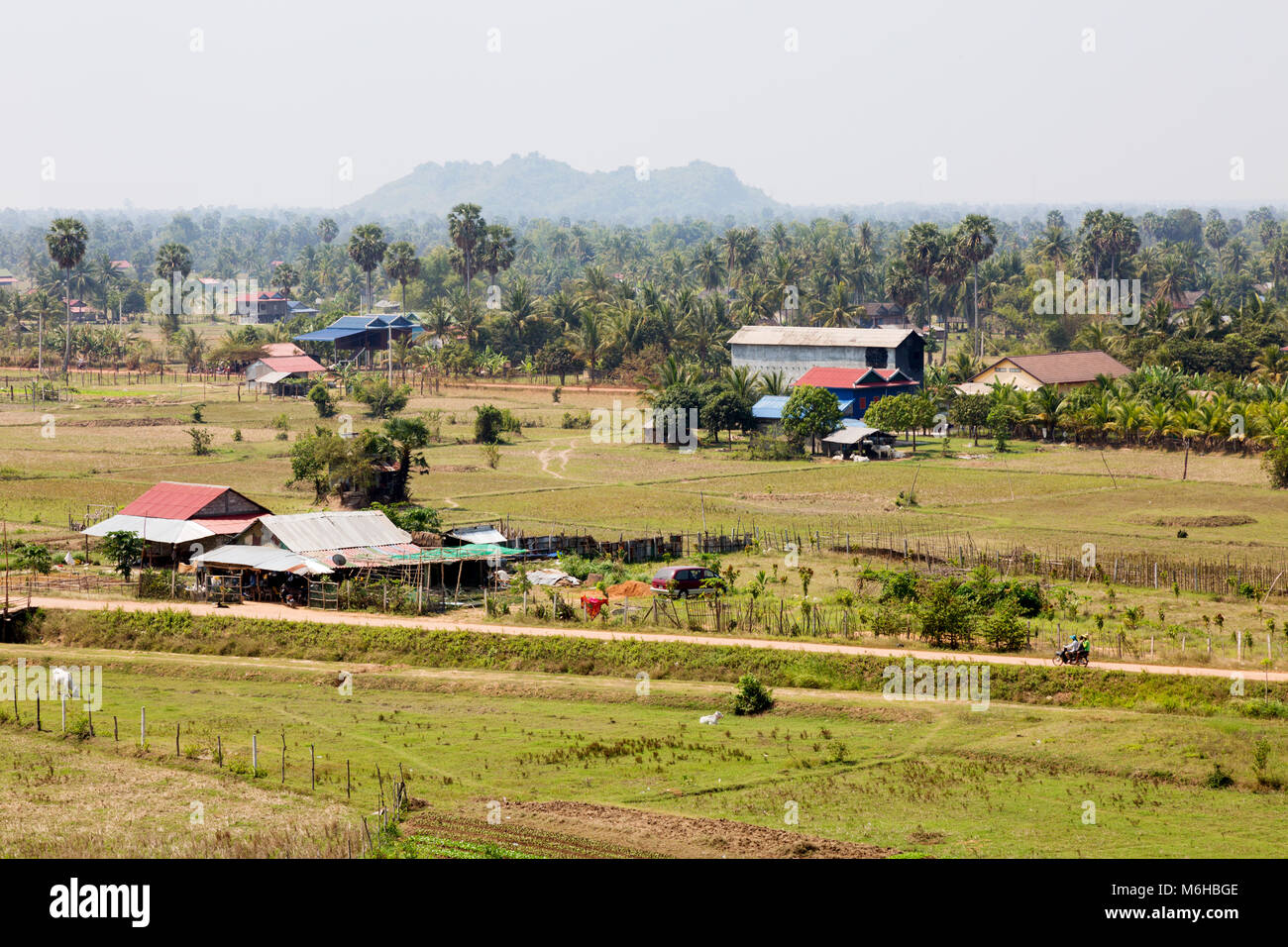 Cambodia countryside landscape rural Cambodia at Angkor Borei