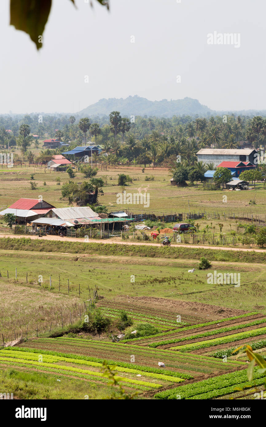 Cambodia countryside landscape rural Cambodia at Angkor Borei